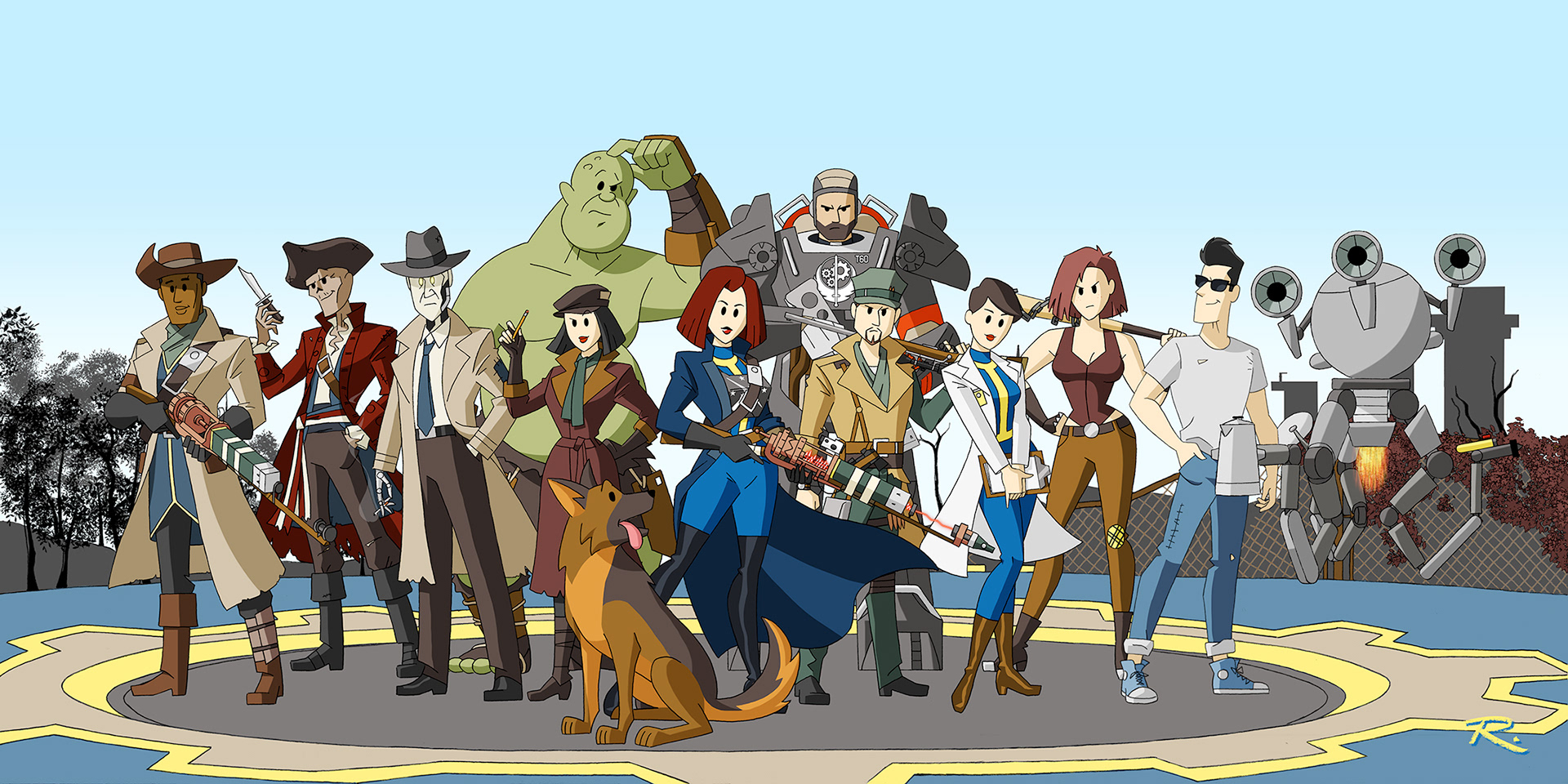 Fan art based on "Fallout 4" video game by Bethesda Games