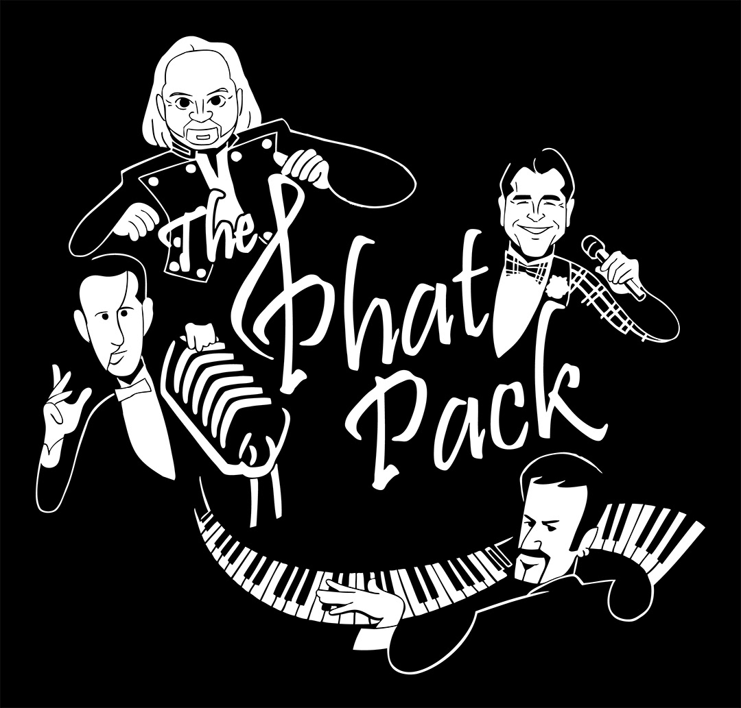 Commissioned promotional art for "The Phat Pack" Las Vegas-based cabaret act