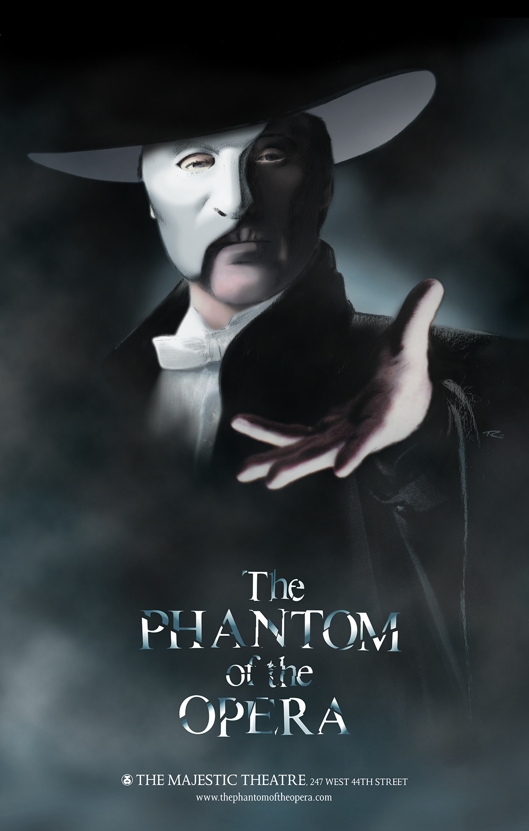 Concept art for "The Phantom of the Opera" stage musical show card