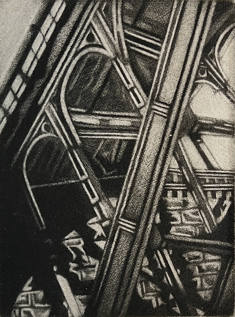 Hidden Bridge, Mezzotint