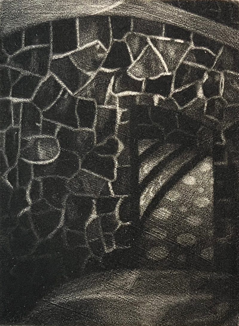 Secret Stairway, Mezzotint