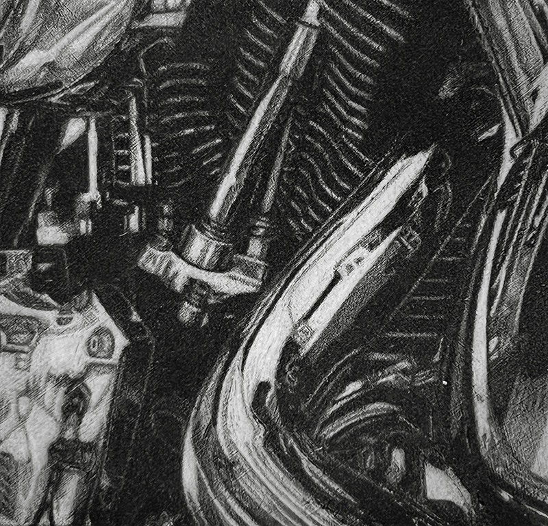 Burning Rubber, Mezzotint