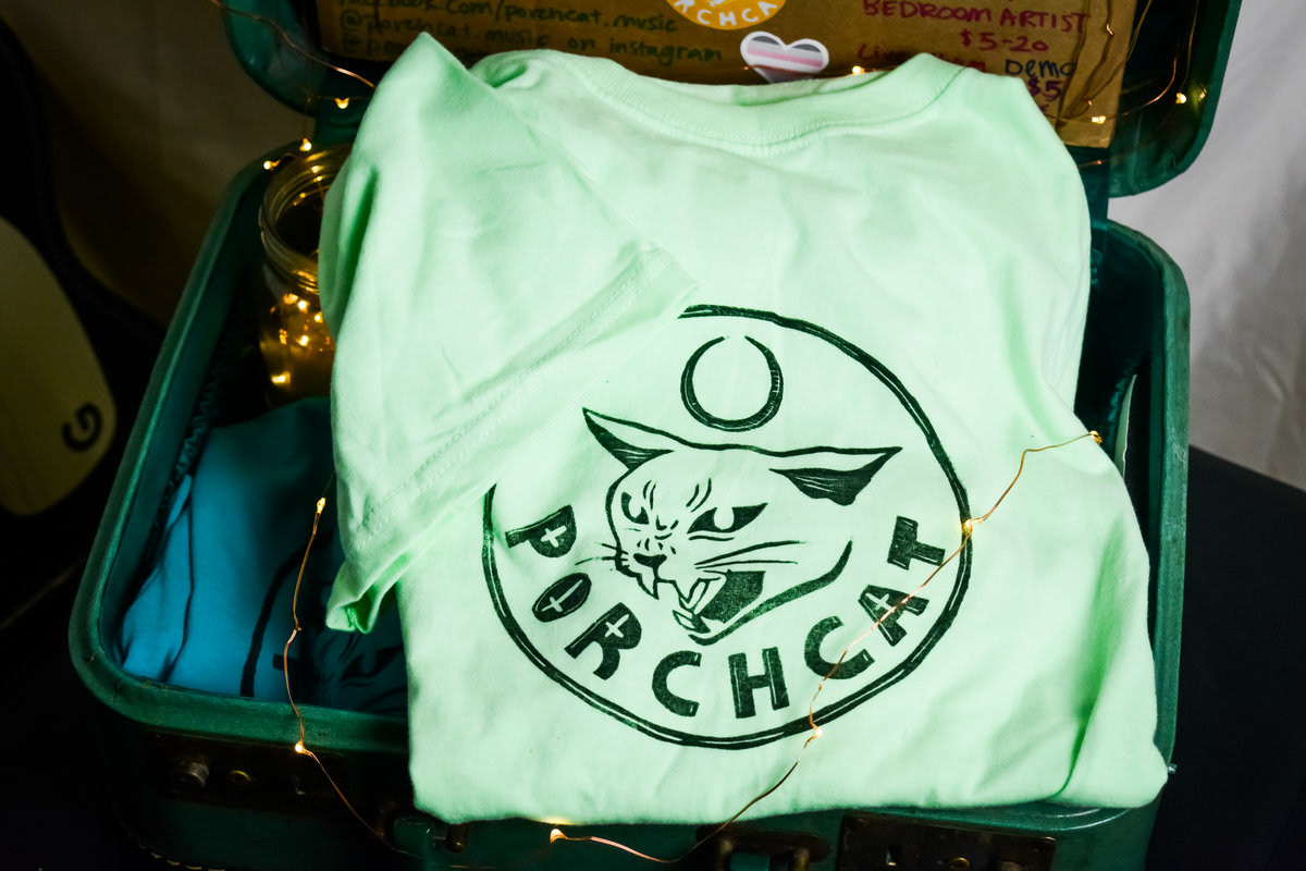Porch Cat T-Shirt Design, linocut carved and printed by hand