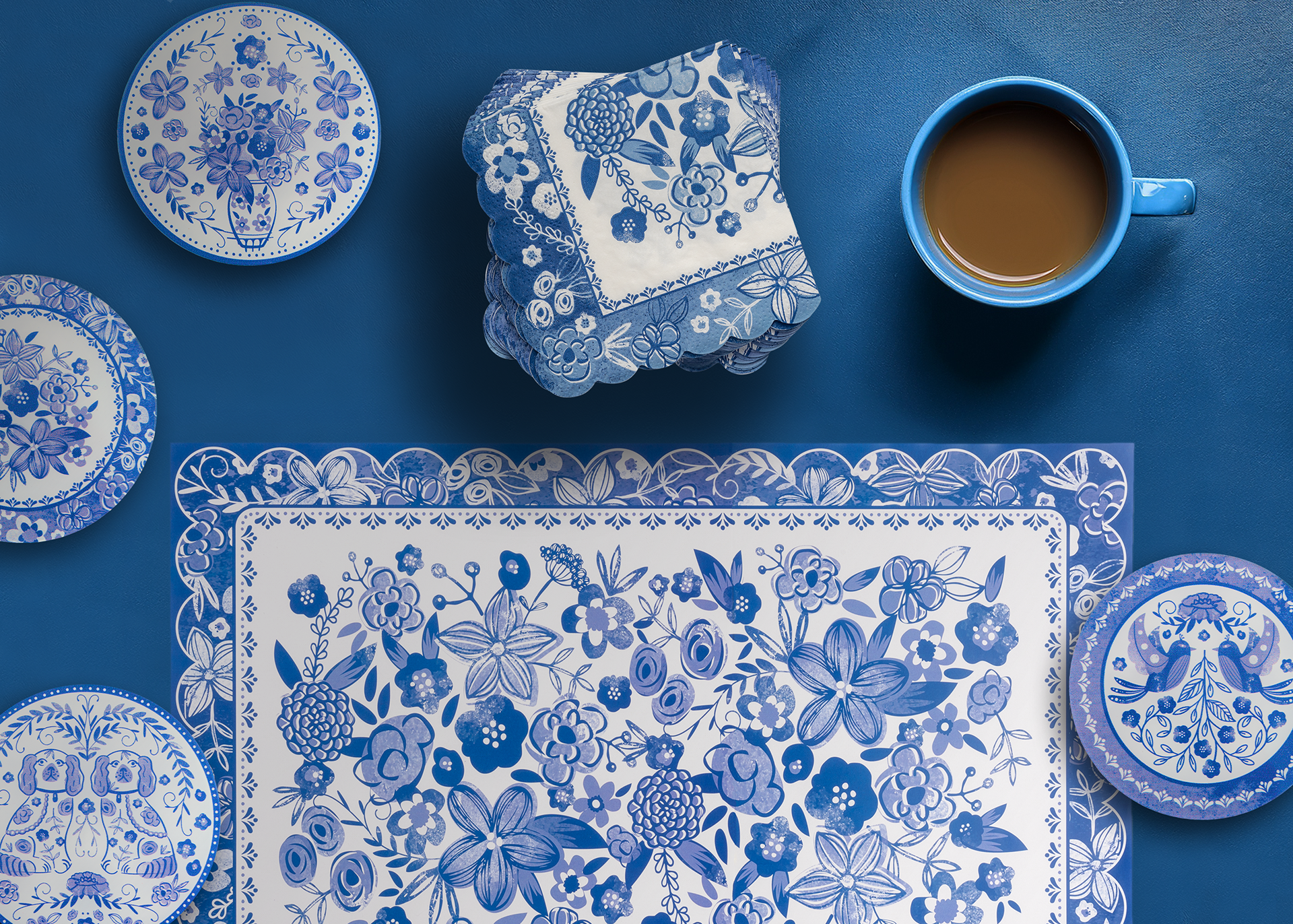 Blue and White Collection Made for Karma Home Line