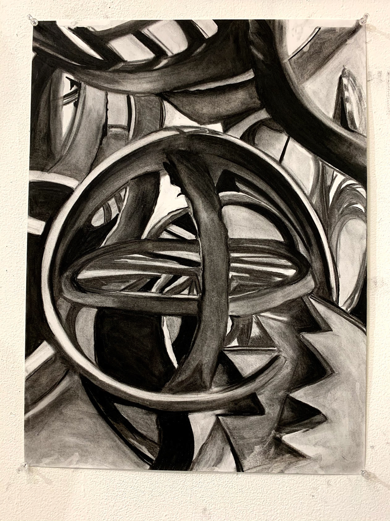 Drawing 1. Abstract Charcoal forms ii.