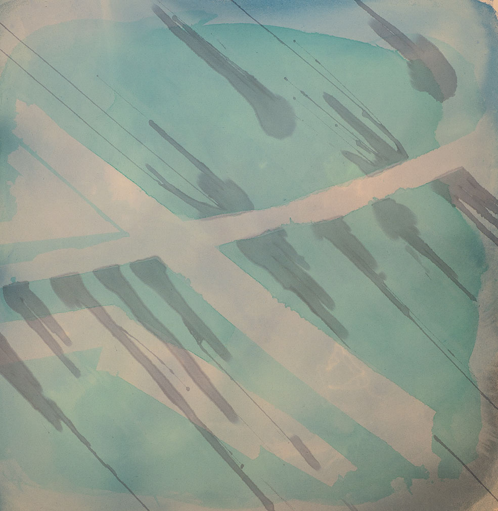 Daydream, Acrylic on raw canvas, 44 x 44 inches