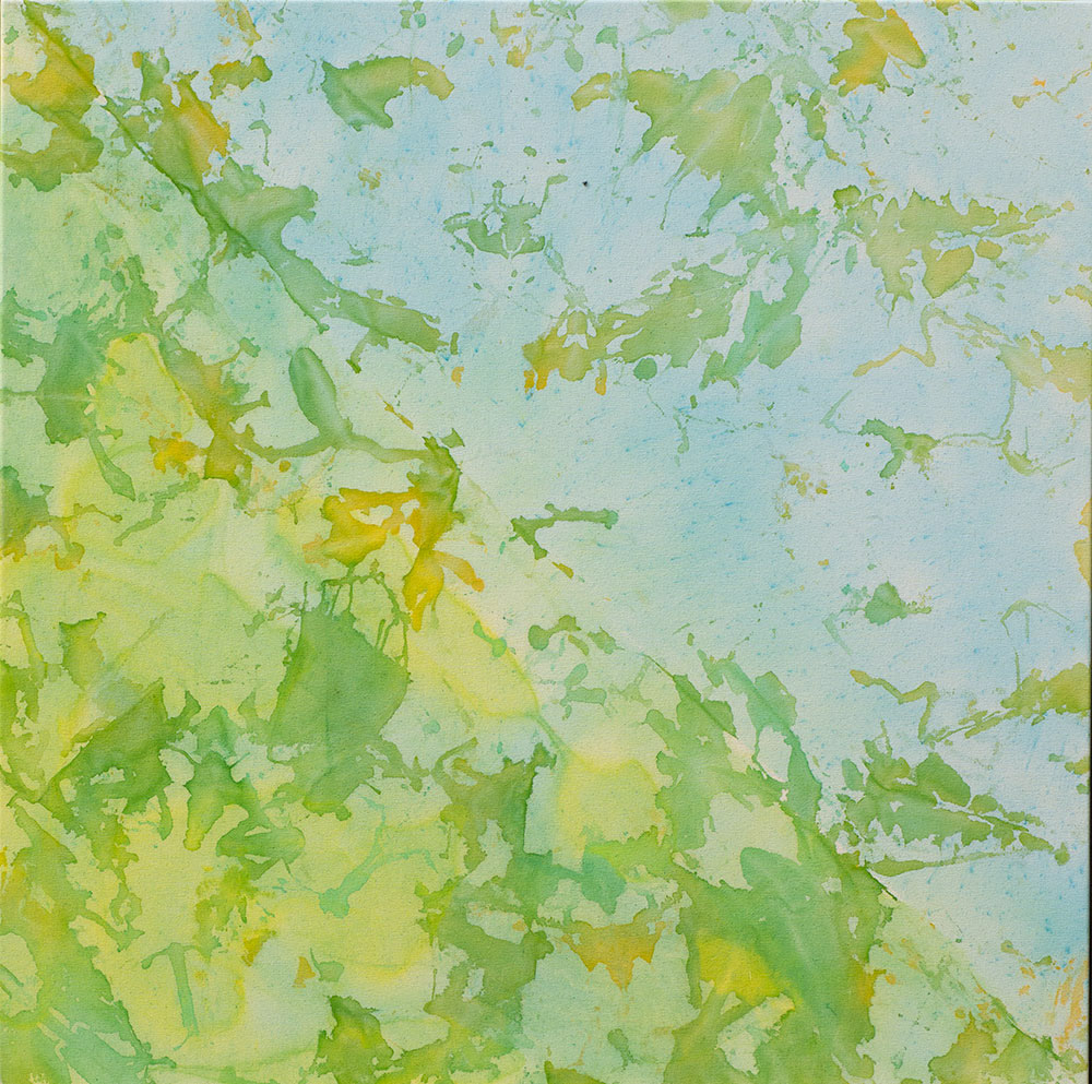 Beautiful Day, Acrylic on raw canvas, 42 x 42 inches