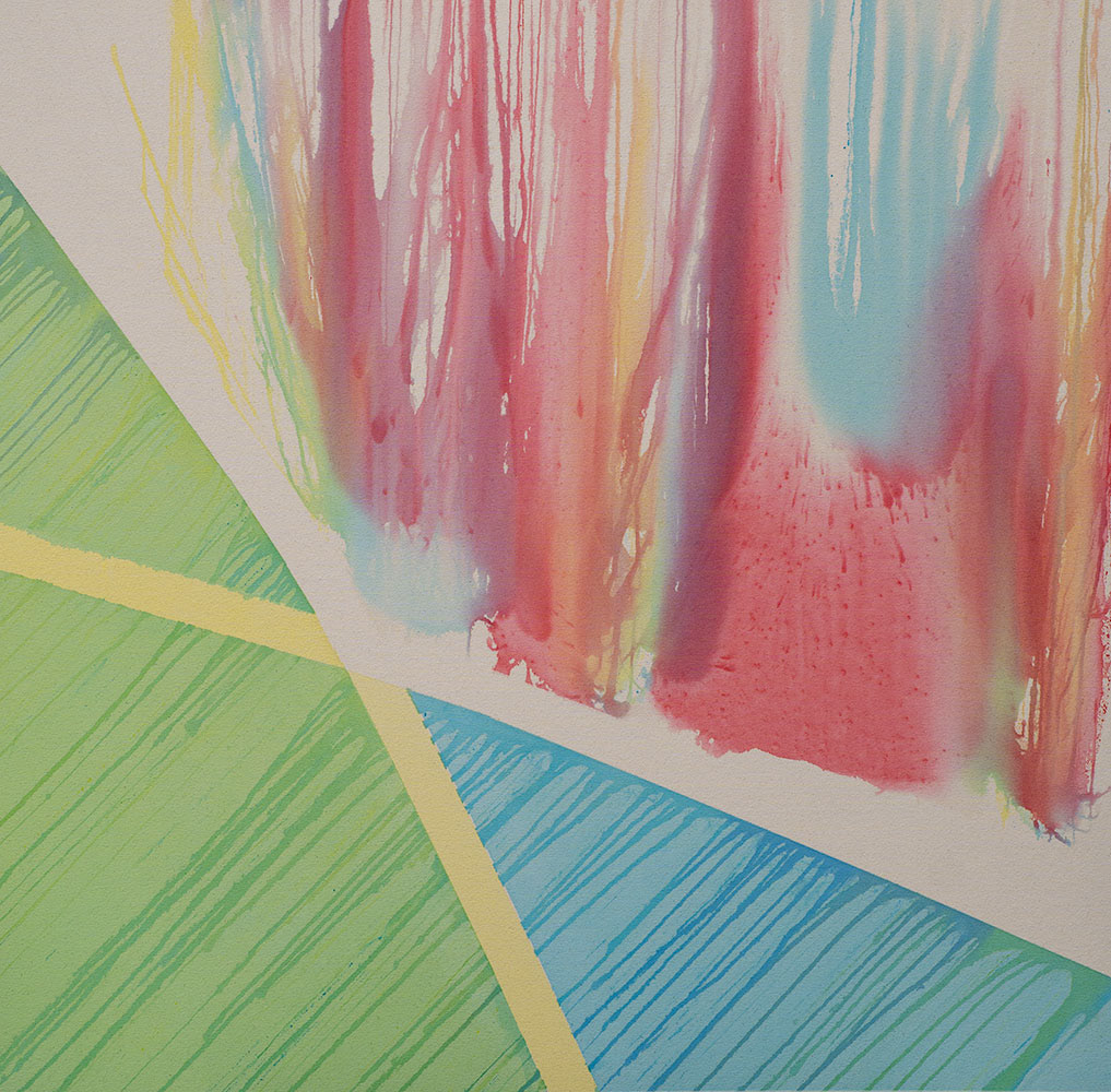 End of Summer, Acrylic on raw canvas, 44 x 44 inches