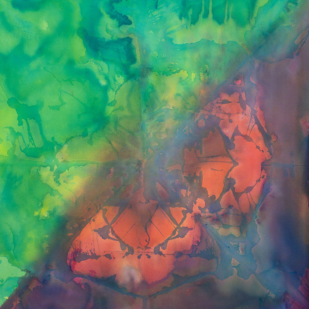 Transformation, Acrylic on raw canvas, 44 x 44 inches