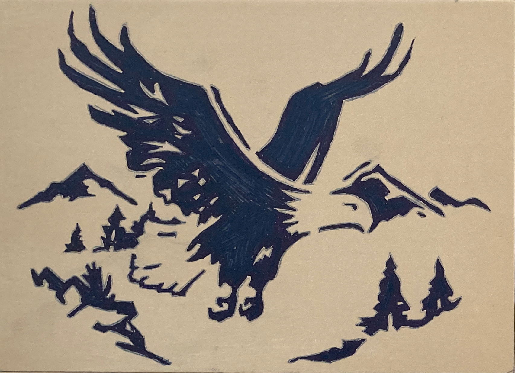 Latest Version–Drawn on Block and Soon to be Carved