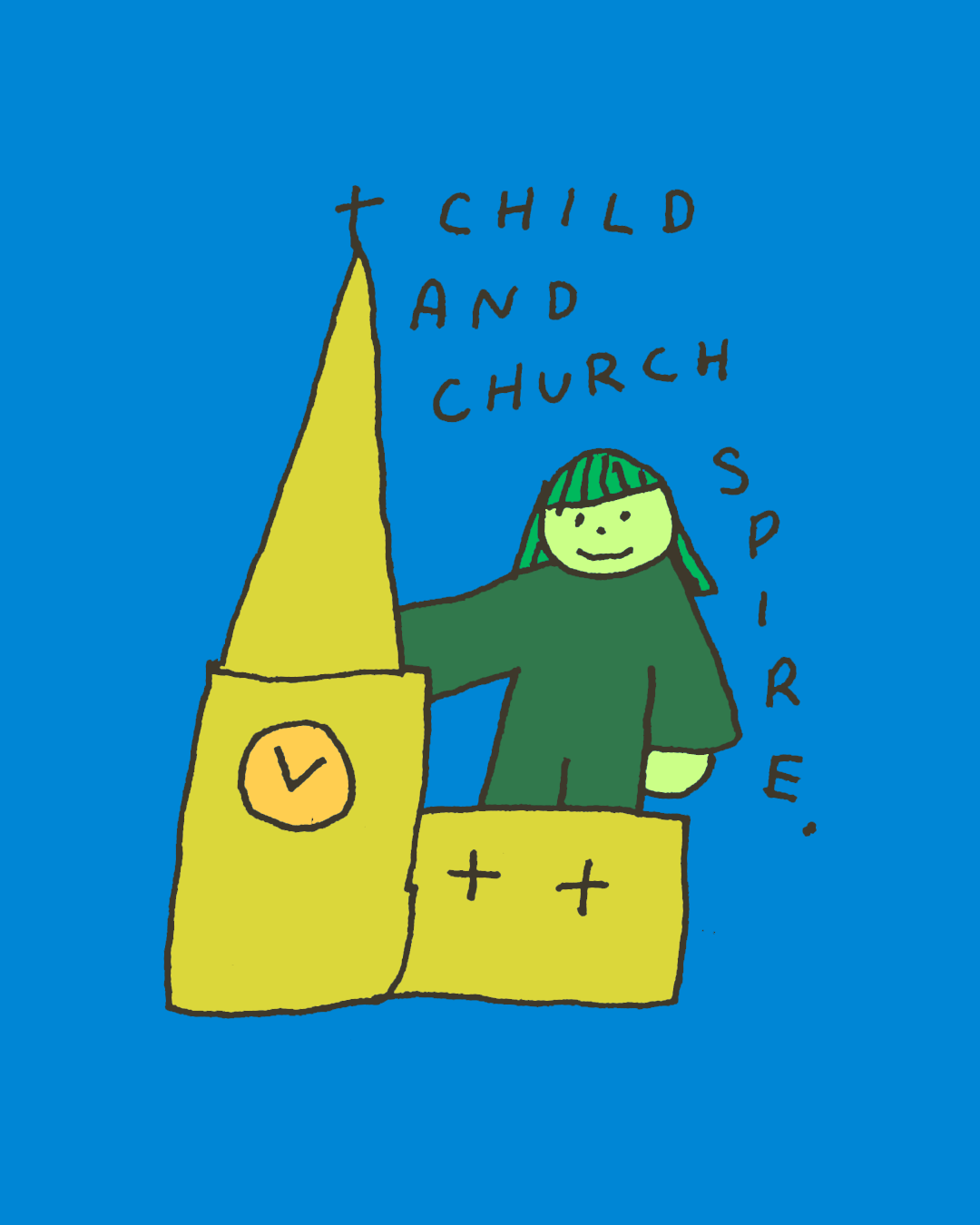 Child and church spire
