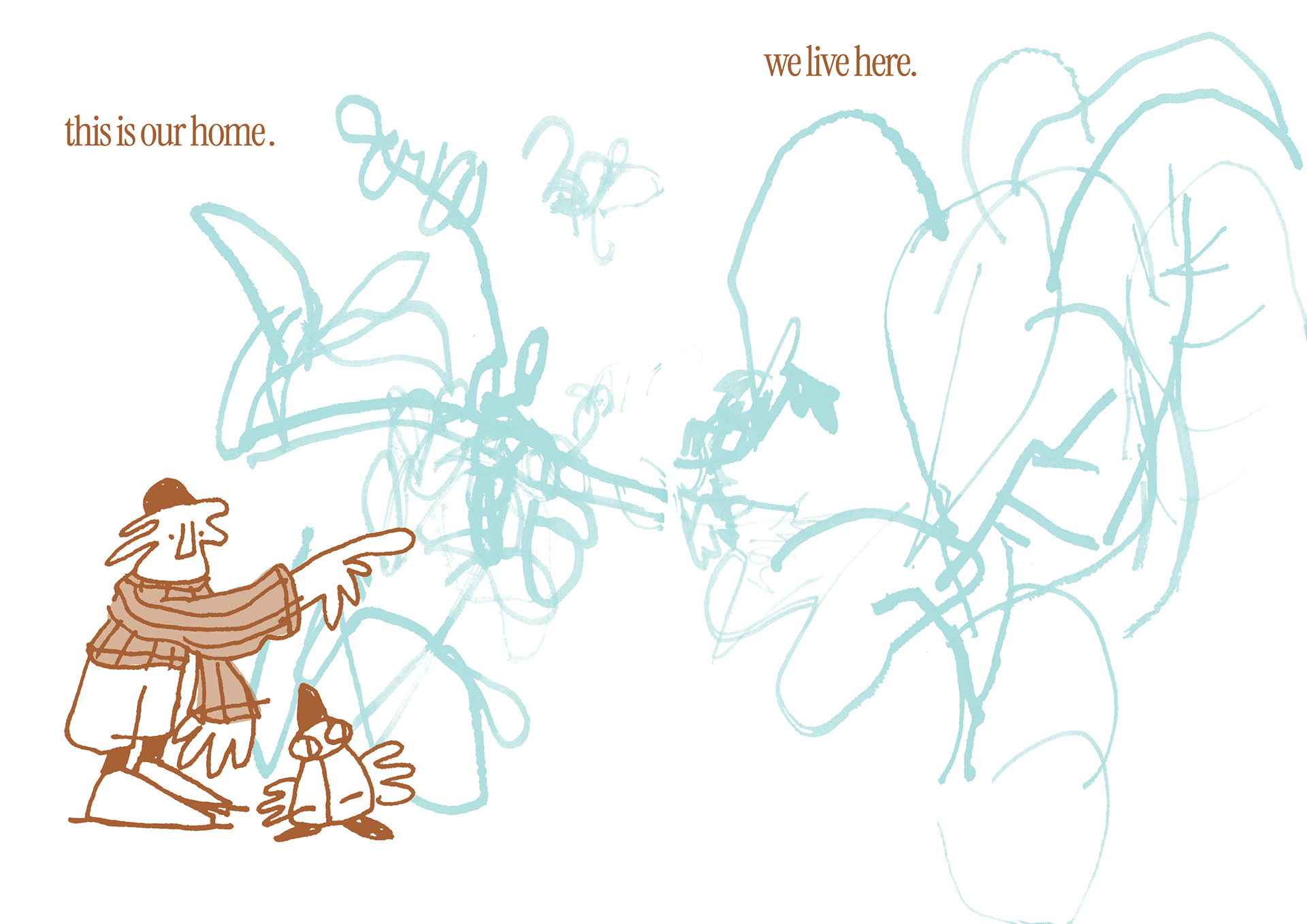 'we live here' zine