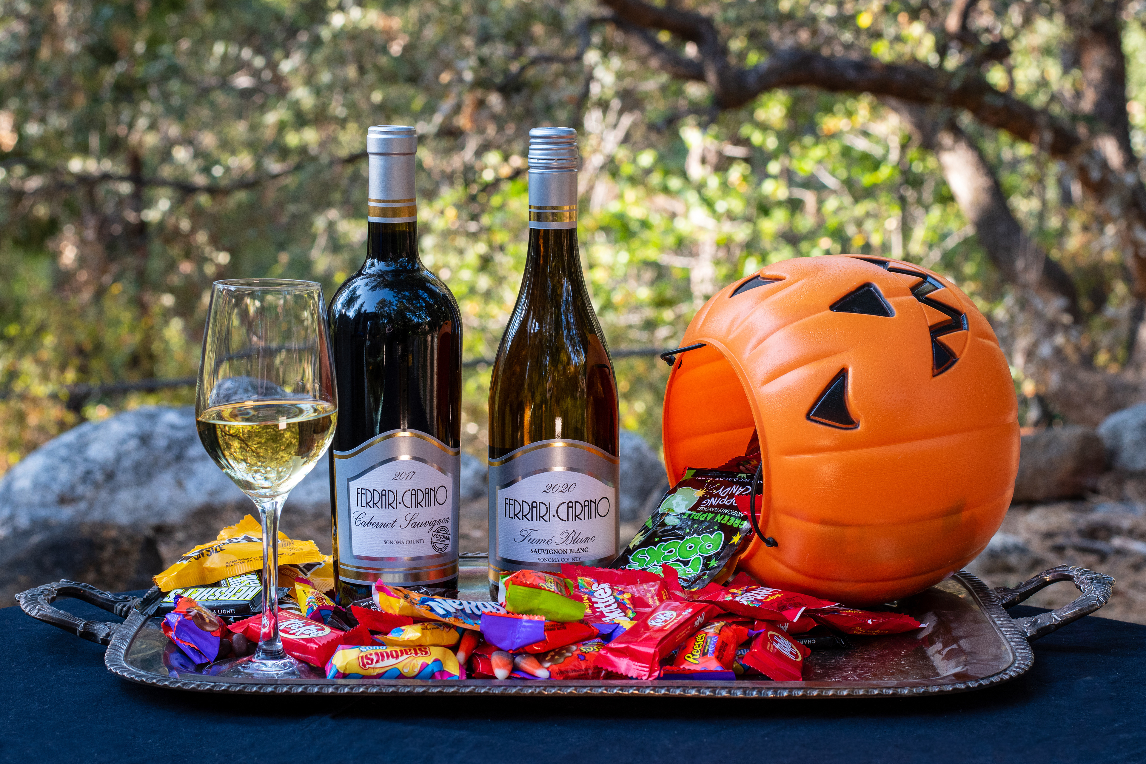 Halloween Candy and Farrari-Carano Wine
