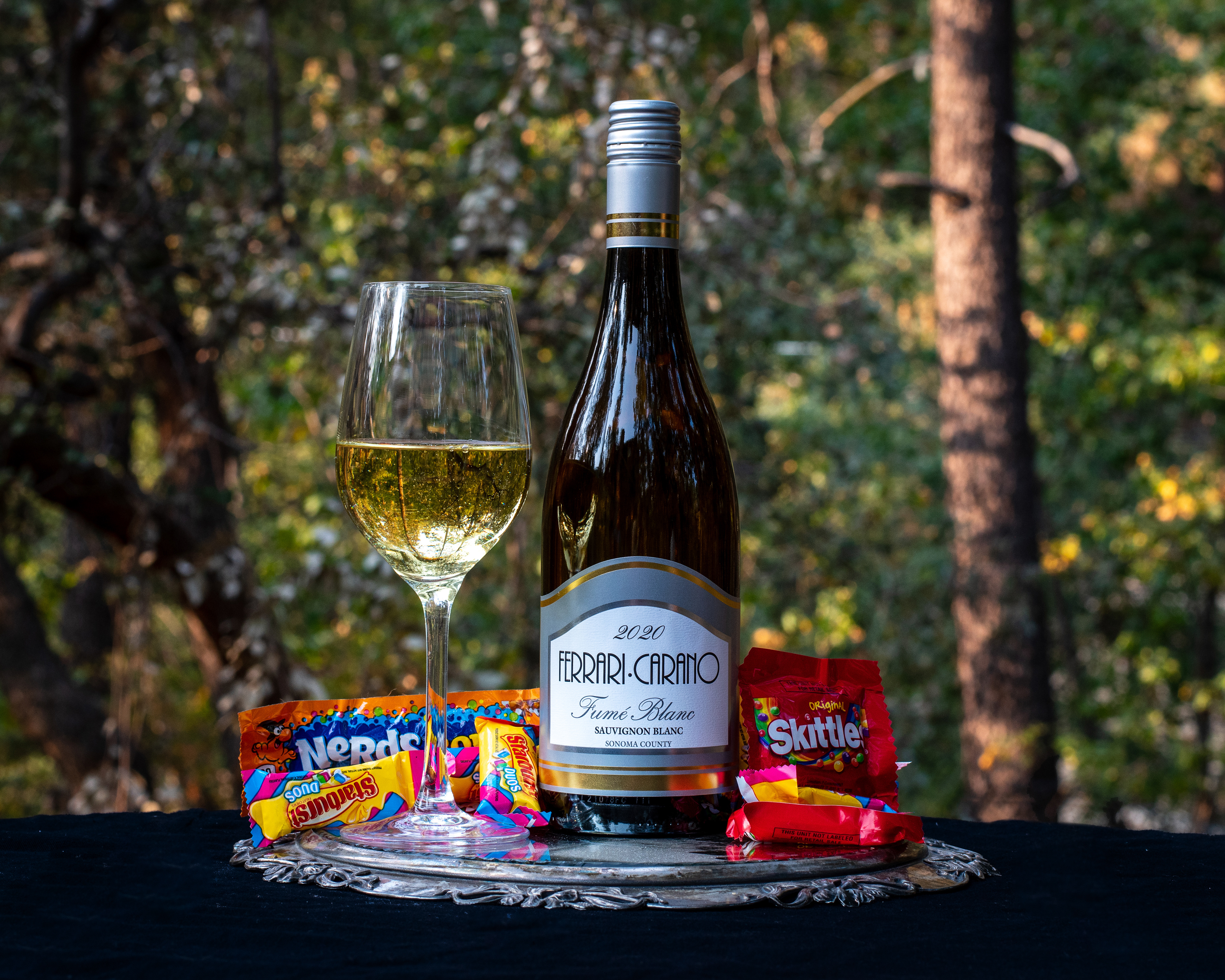 Halloween Candy and Farrari-Carano Fume Blanc
