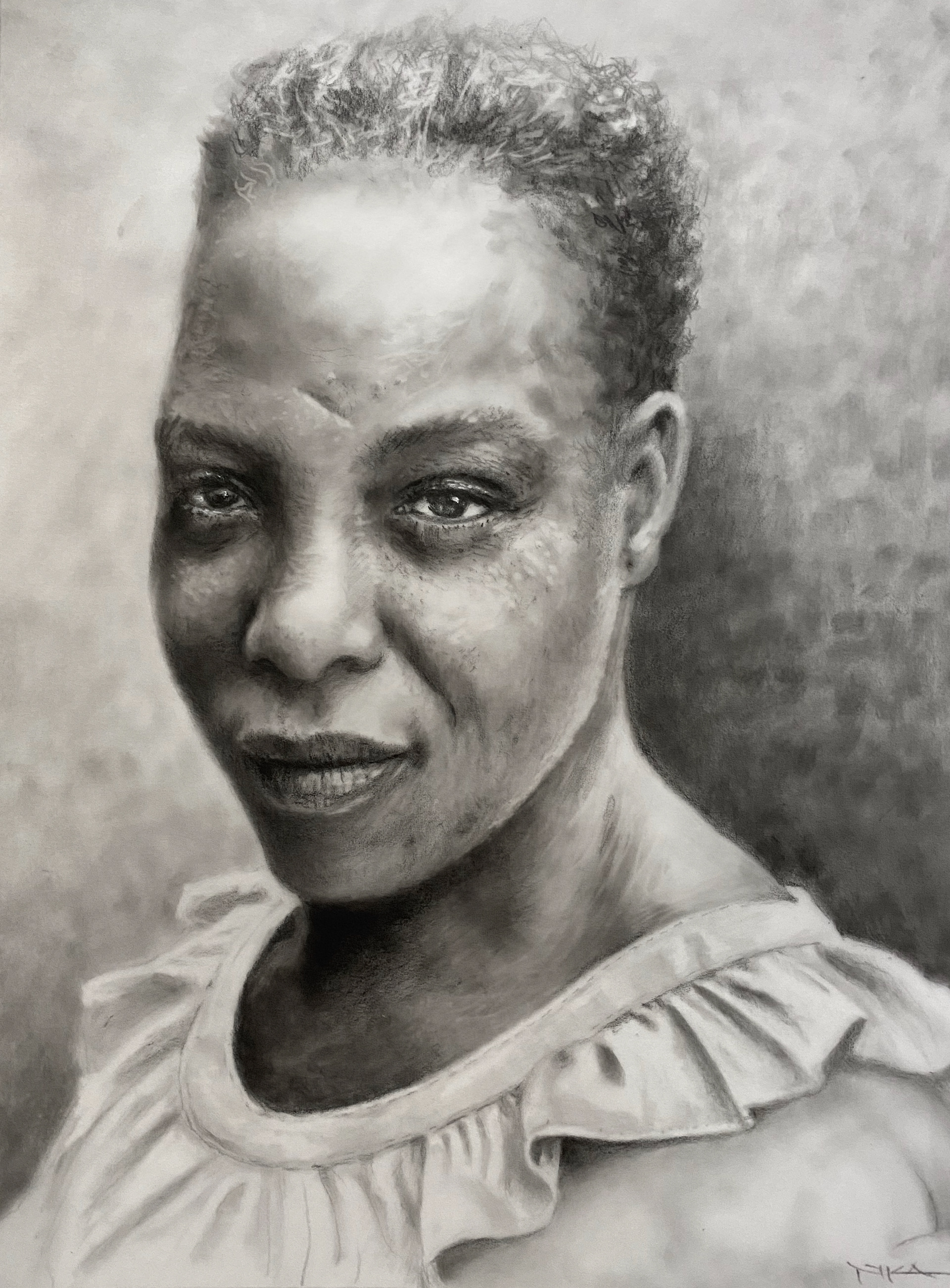 Kashi | Carbon Pencil and PanPastel on Canson Vellum : 10.5x8” : 2019 : Unframed : Private Collection | Inquire for Prints