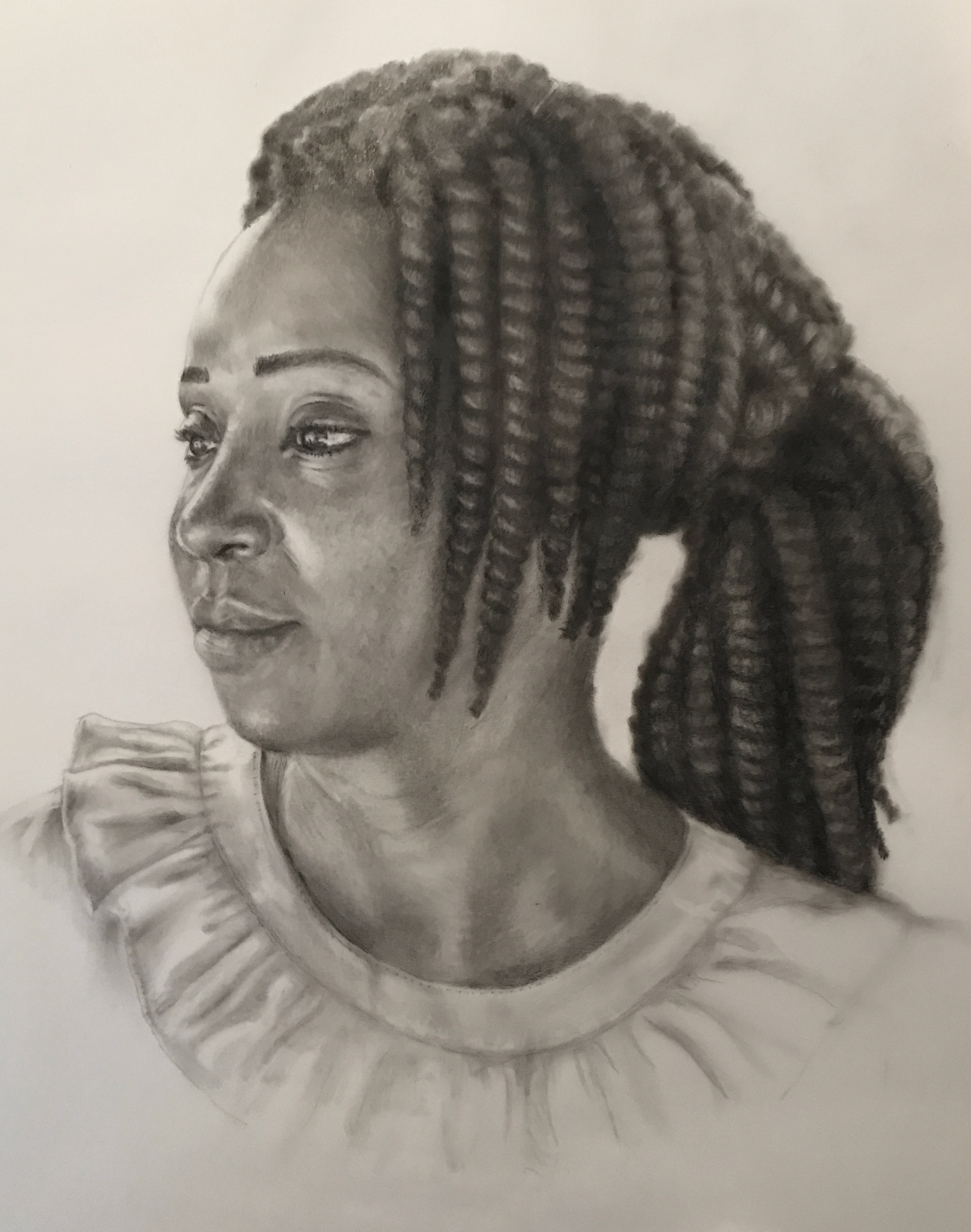 Nya | Carbon Pencil and PanPastel on Canson Vellum : 20x22” : 2018 : Unframed : Private Collection | Inquire for Prints