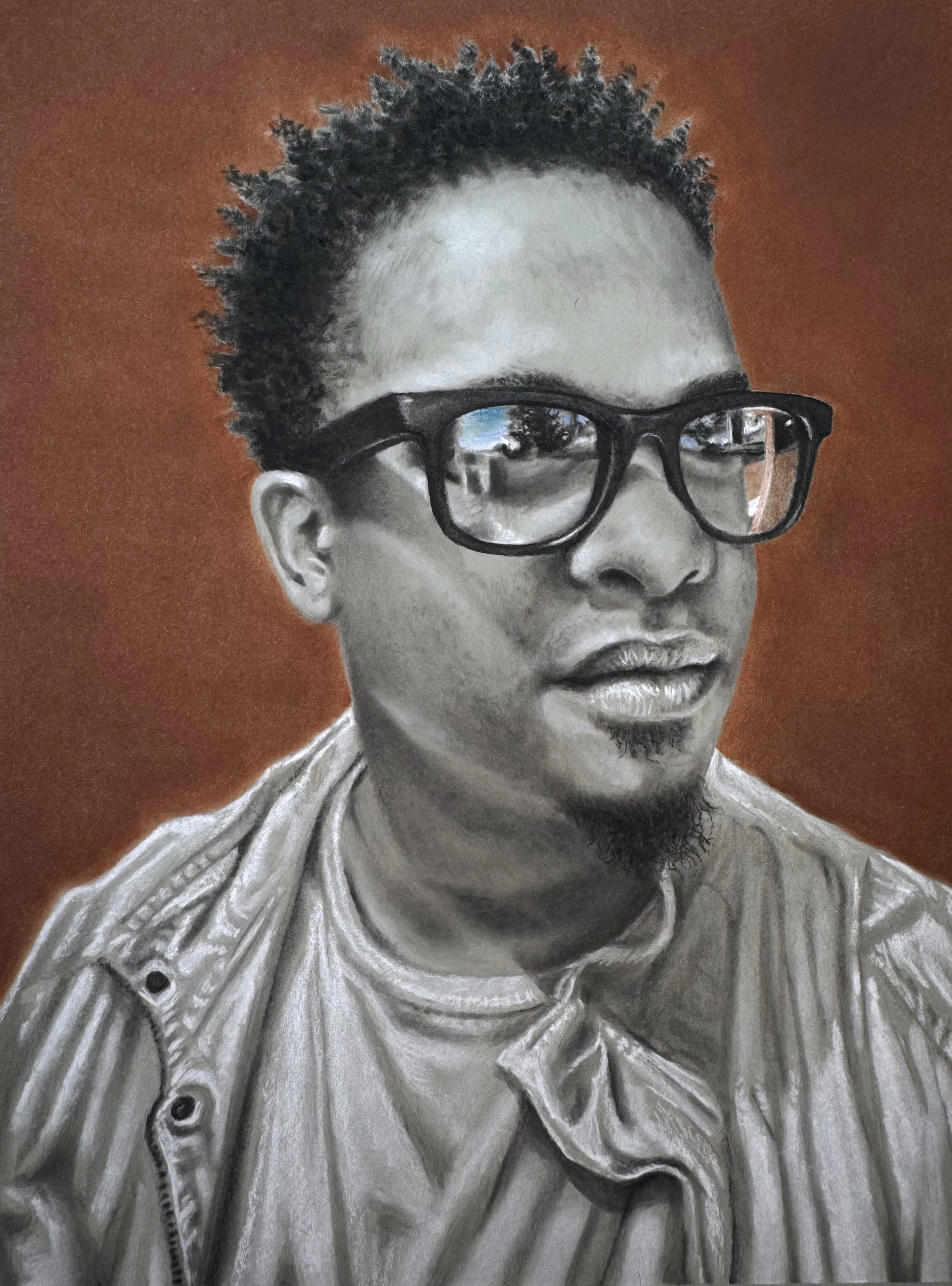 Through the Keys | Charcoal Pencil and PanPastel on Strathmore Toned Paper : Unframed Size 11x9” : 2025 : $400 | Original Available | Inquire for Prints