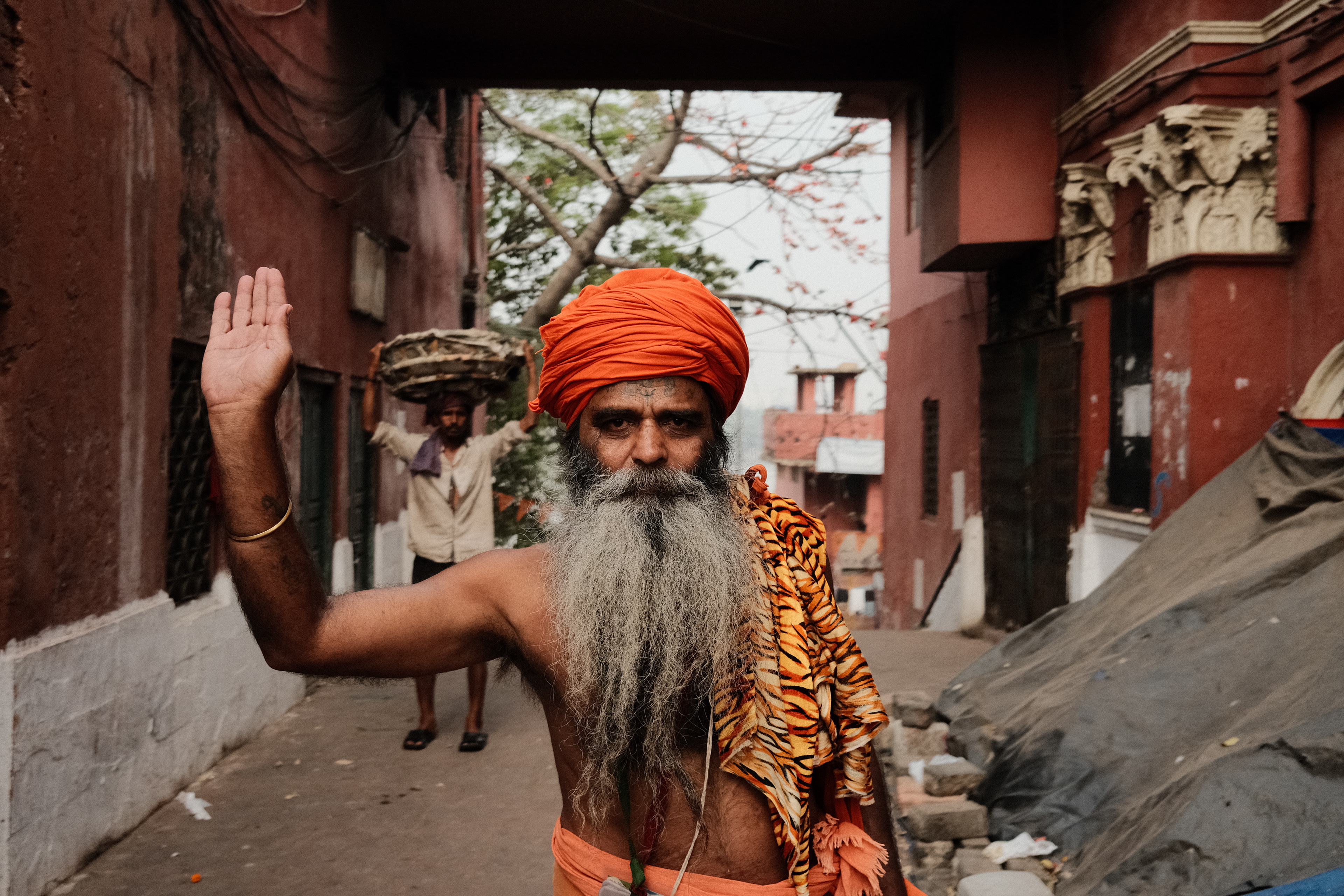 A sadhu near the Ganges river. Calcutta, India 2024.