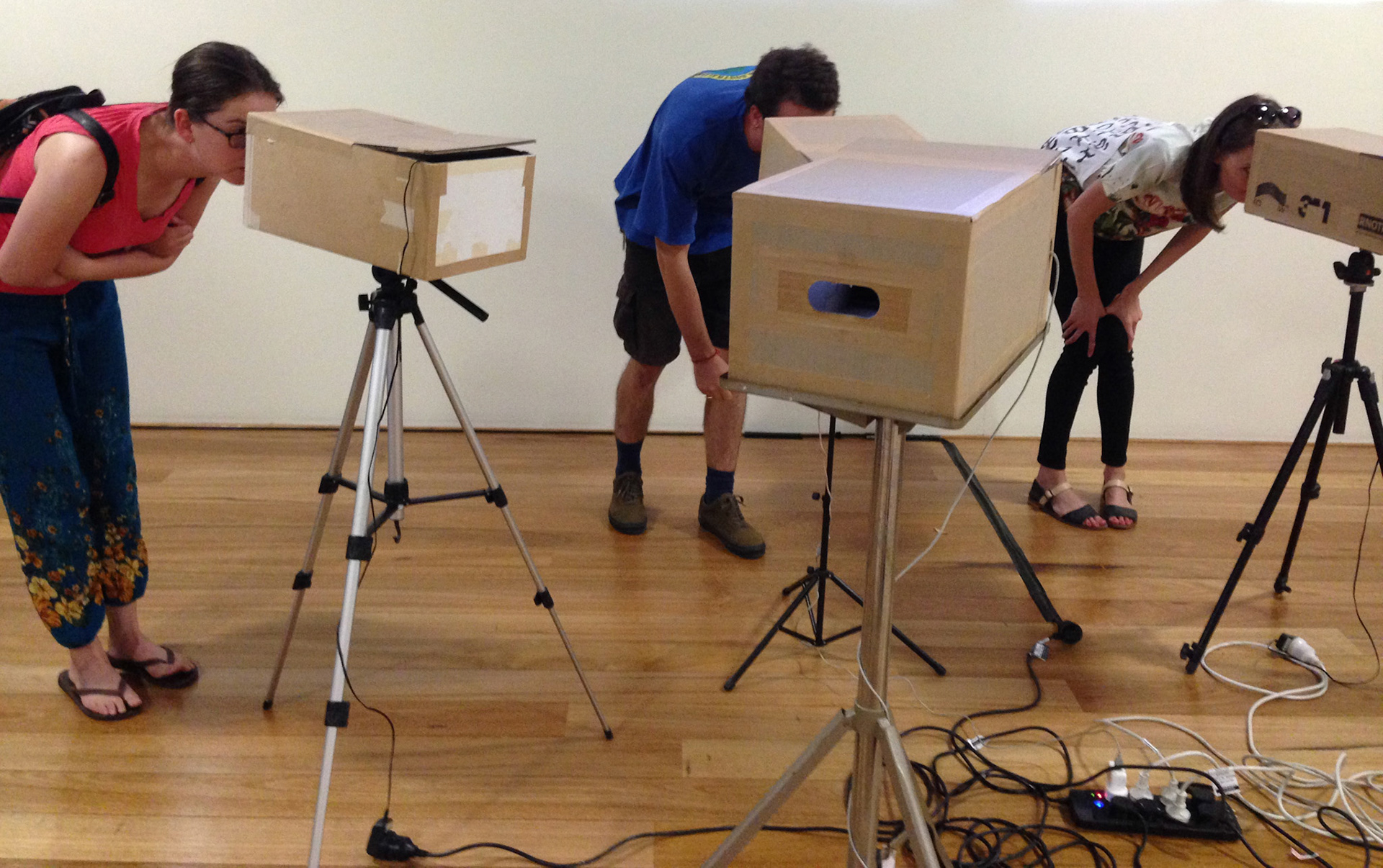Peephole cinema at Art Not Apart 2017. Photo Martin Ollman