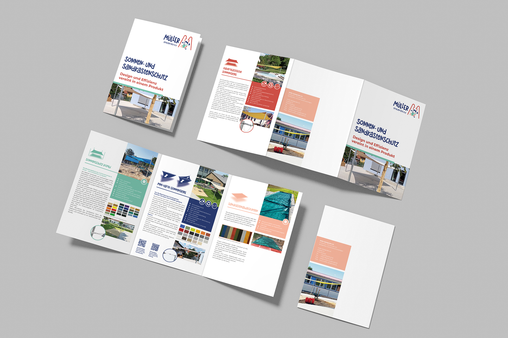 Flyer Sonnen- und Sandkastenschutz Müller Spielgeräte