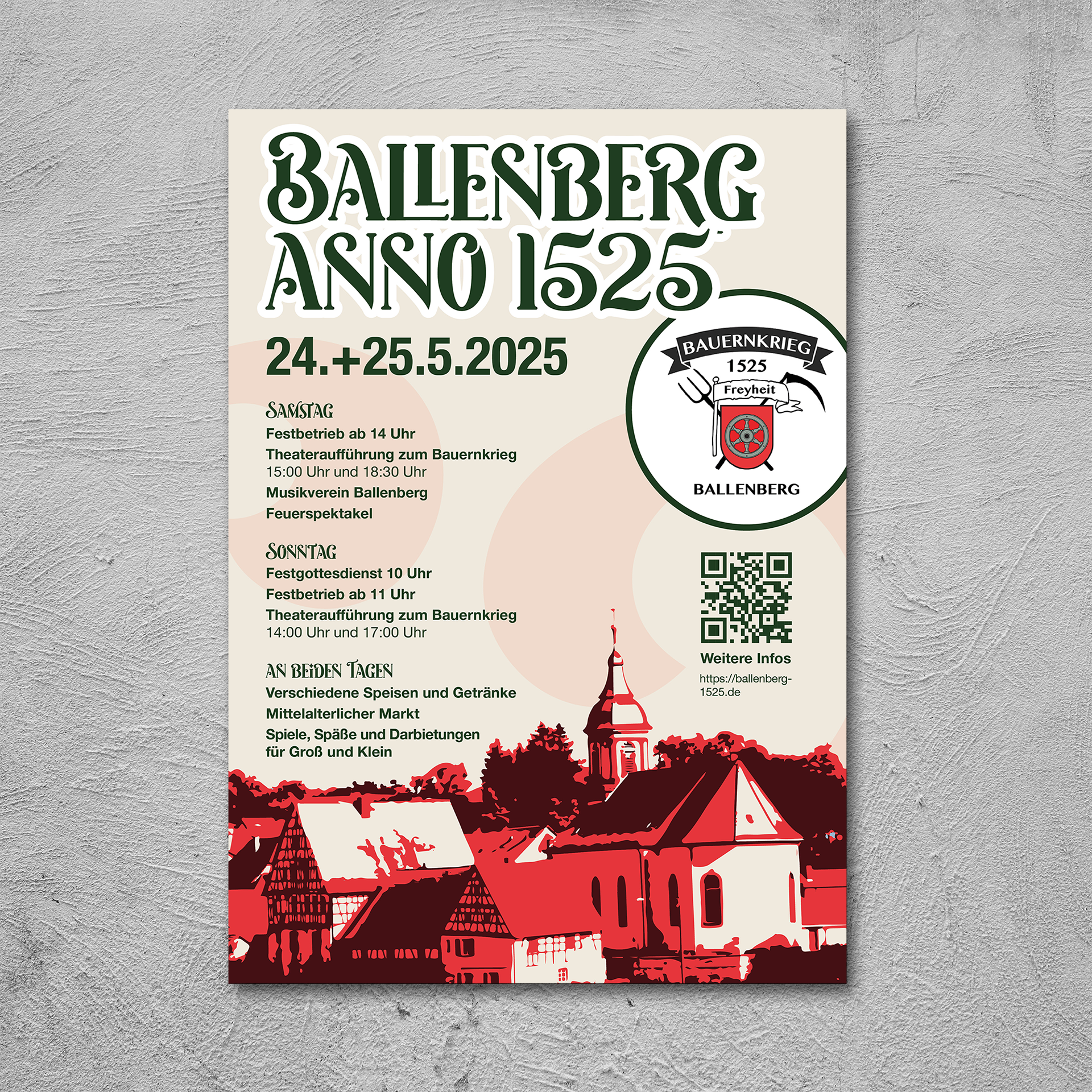 Plakat 500 Jahre Ende Bauernkrieg Ballenberg