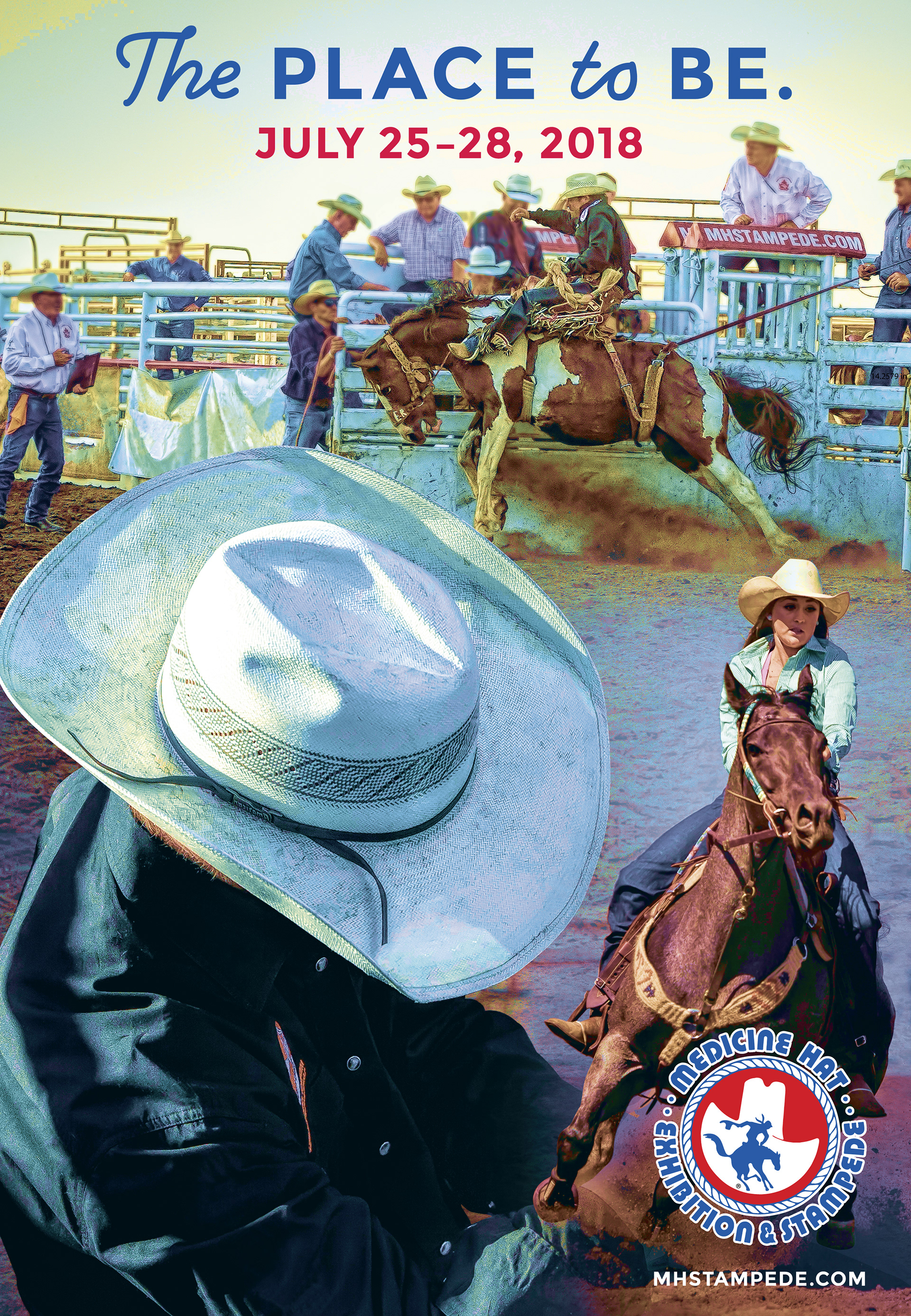 Concept, Design, and Layout - Medicine Hat Exhibition and Stampede Poster 2018 © Medicine Hat Exhibition & Stampede Co. // www.mhstampede.com