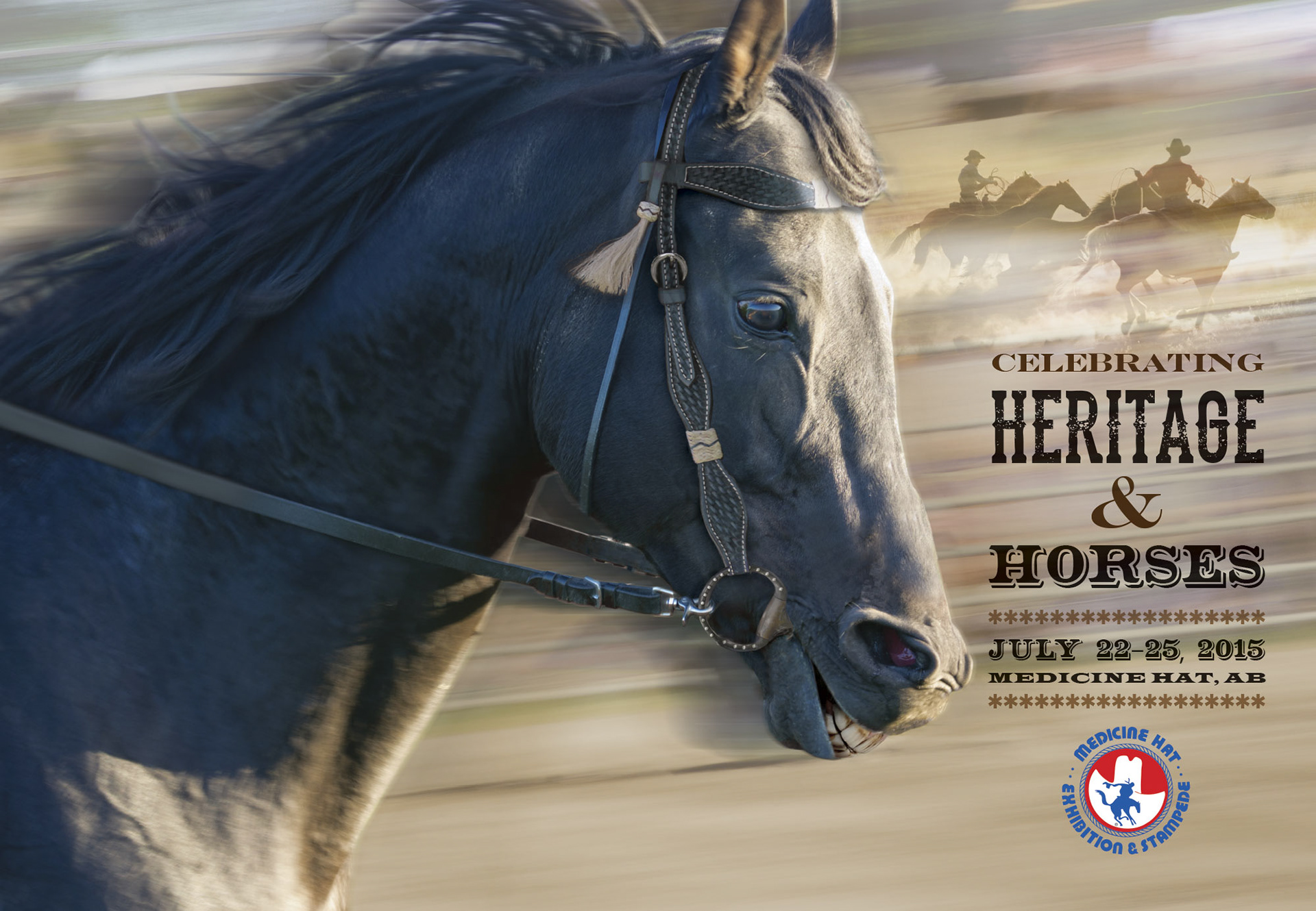Concept, Design, and Layout - Medicine Hat Exhibition and Stampede Poster 2015 © Medicine Hat Exhibition & Stampede Co. // www.mhstampede.com