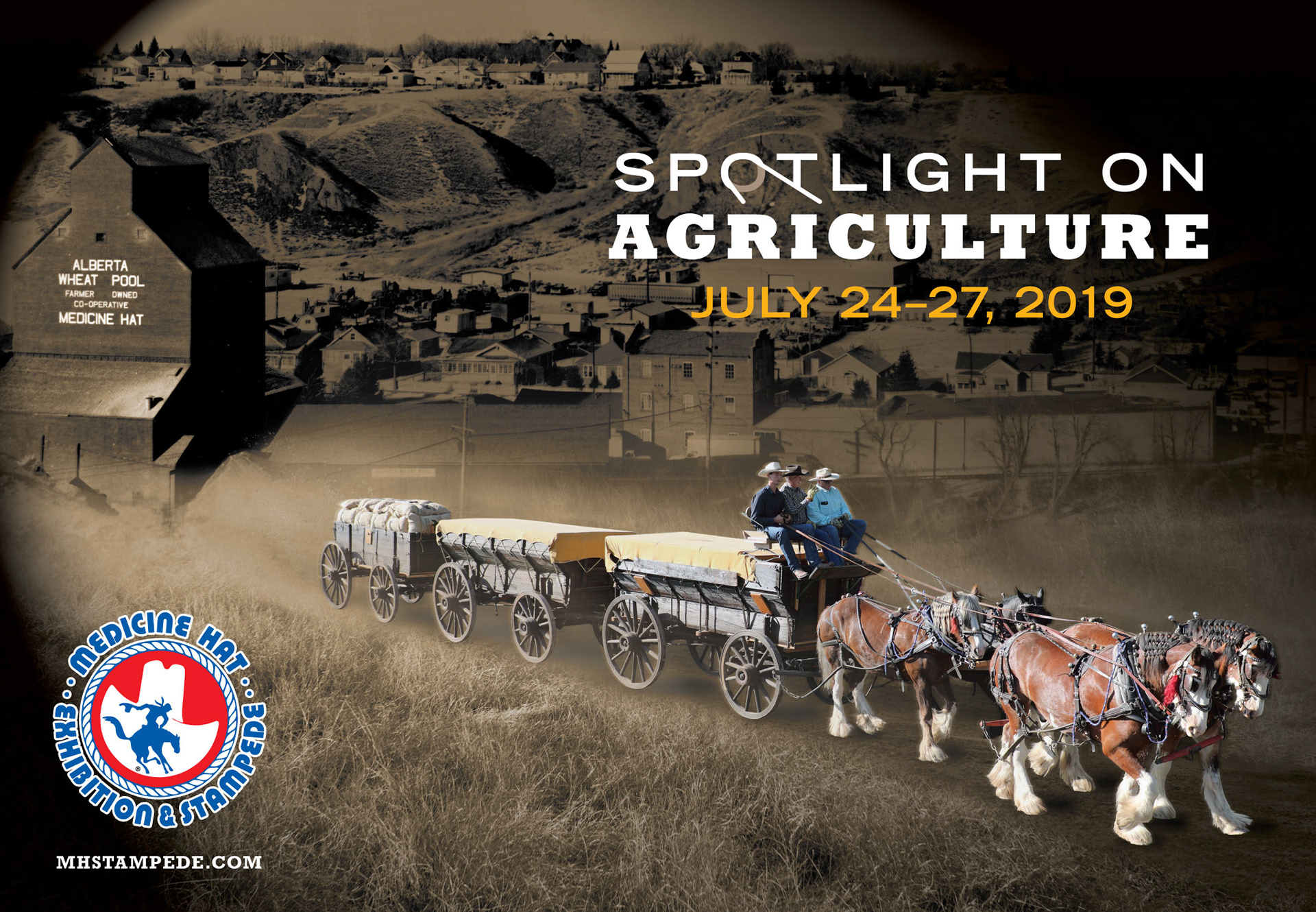 Concept, Design, and Layout - Medicine Hat Exhibition and Stampede Poster 2019 © Medicine Hat Exhibition & Stampede Co. // www.mhstampede.com