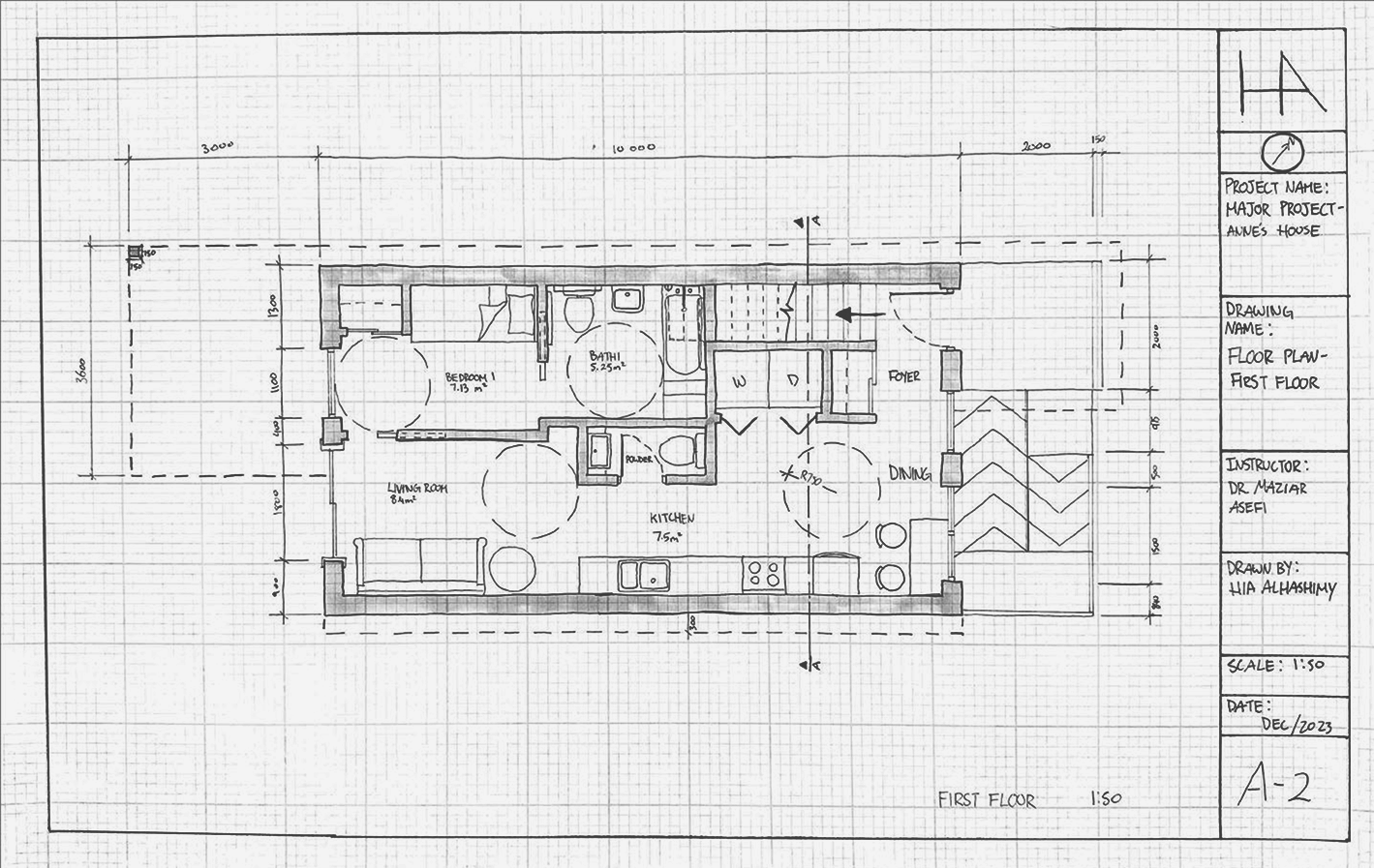 Initial Drawing of First Floor