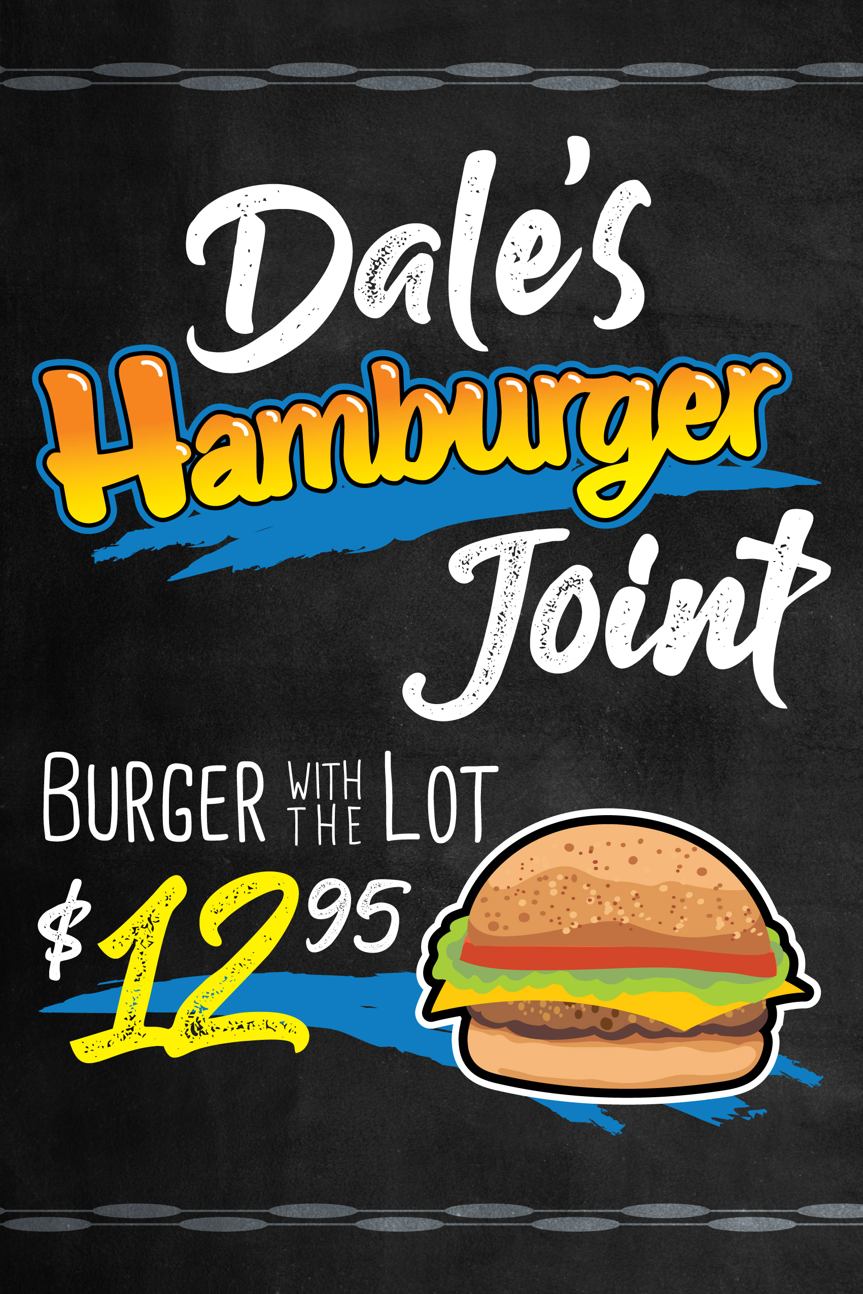 Fictional Burger Sign - One Night 2023