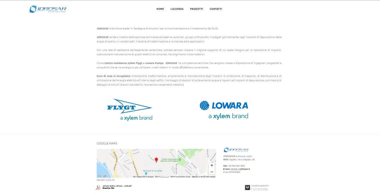 Idrosar - Water Solution - Sito web vetrina