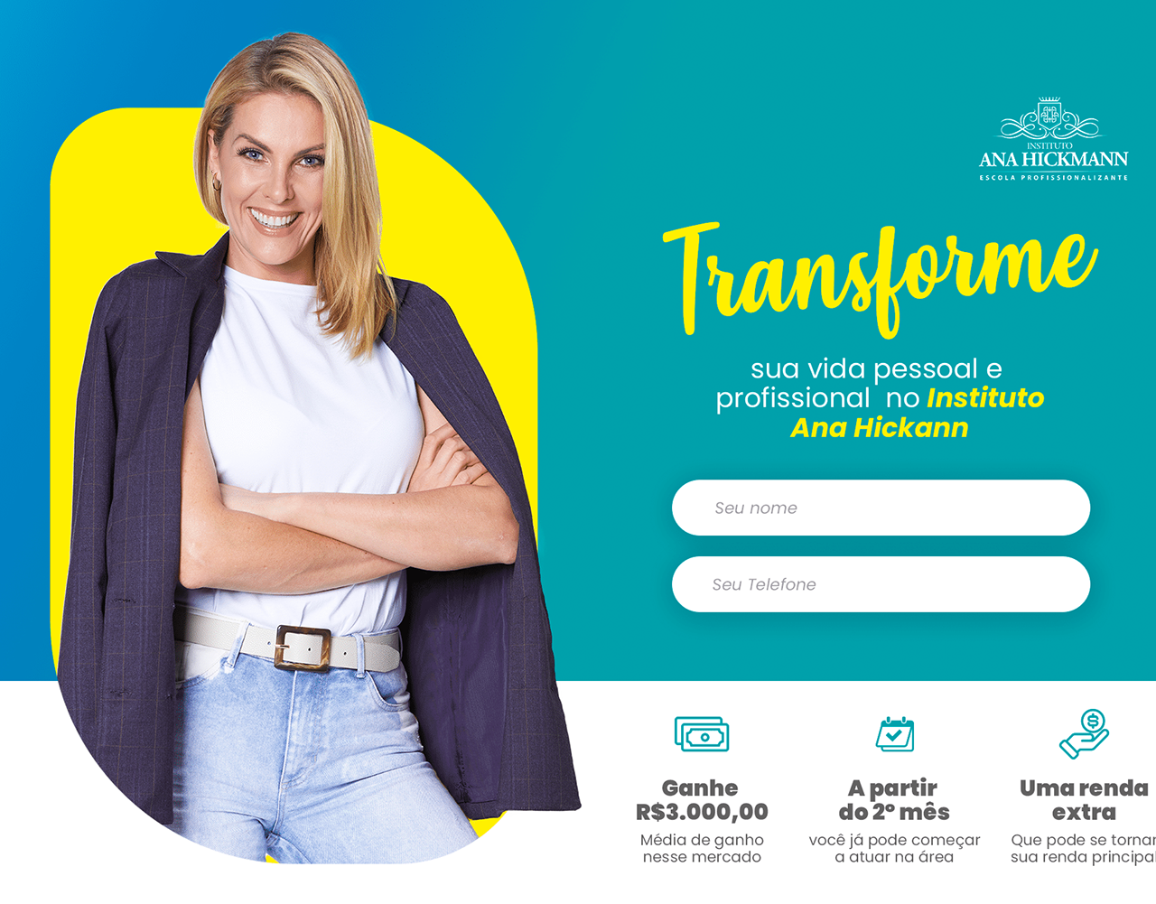 Instituto Ana Hickmann — Landing page