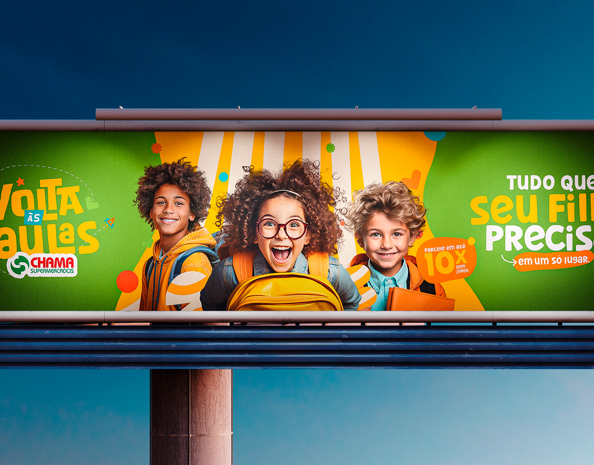 Chama Supermercados — Campanha de volta às aulas