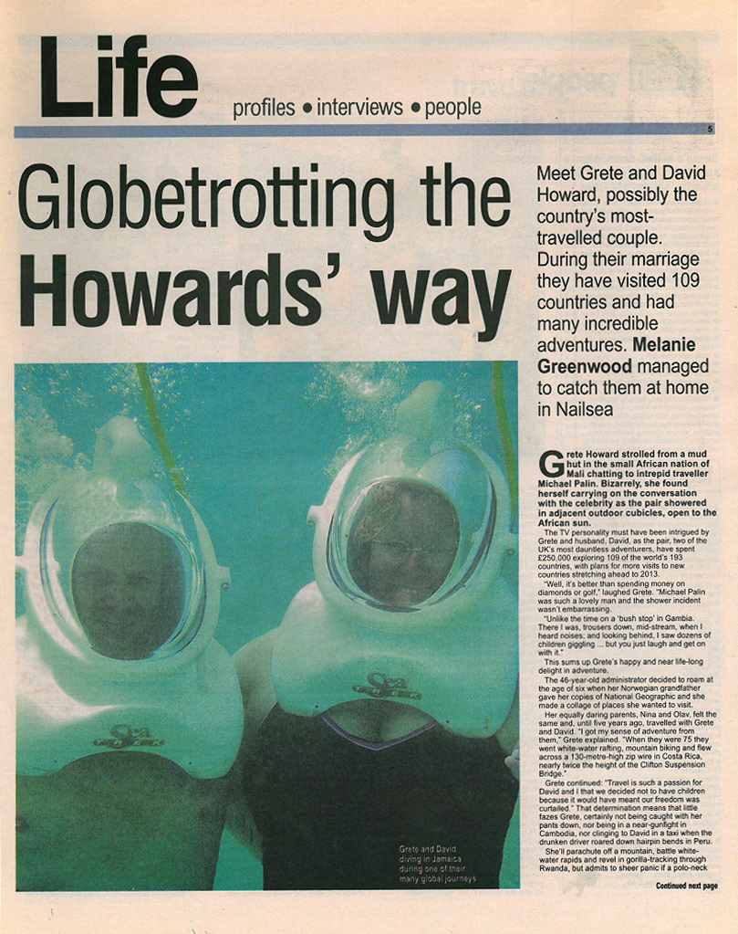 The article about us in the paper