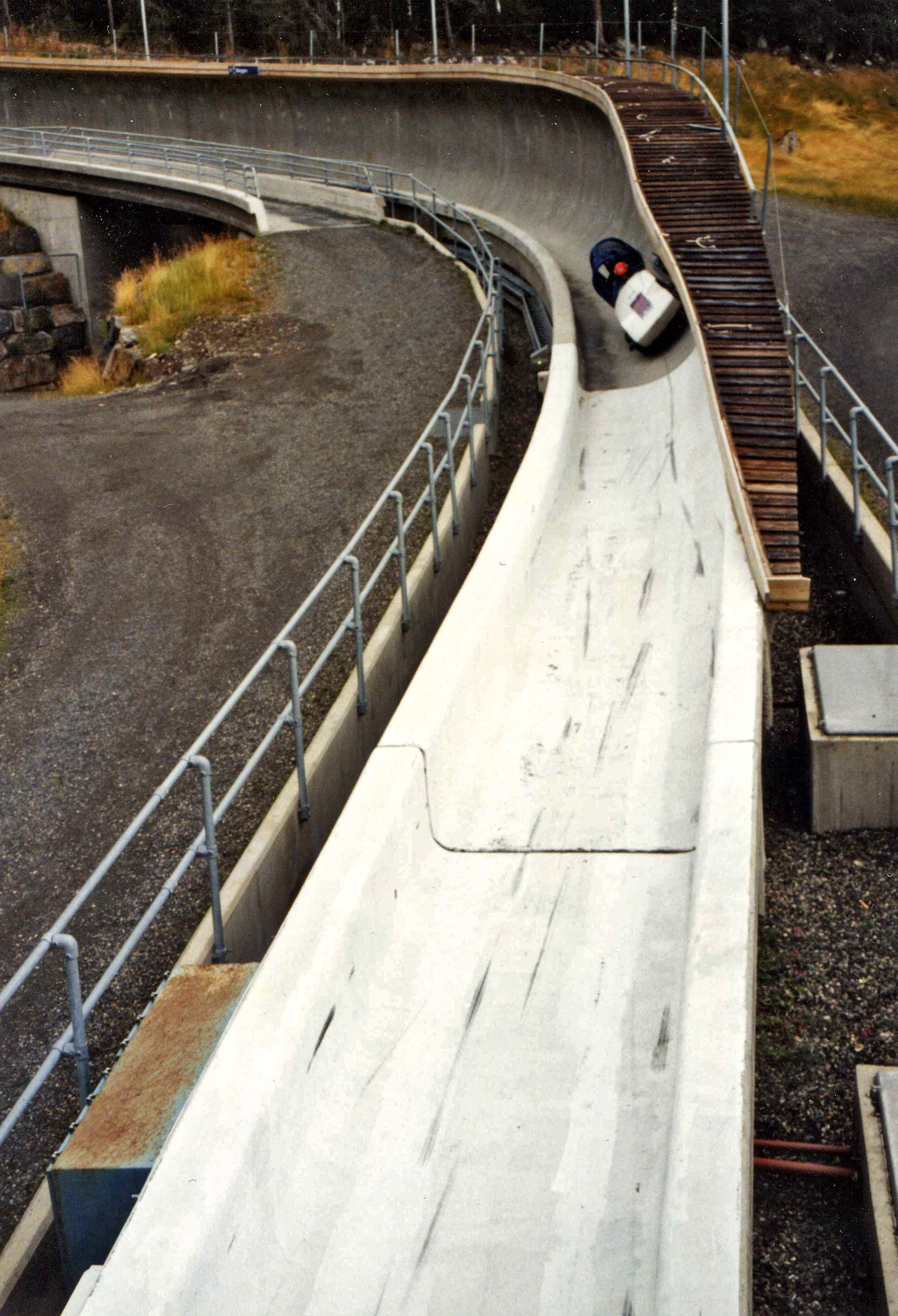 The Olympic Bobsleigh run in Lillehammer