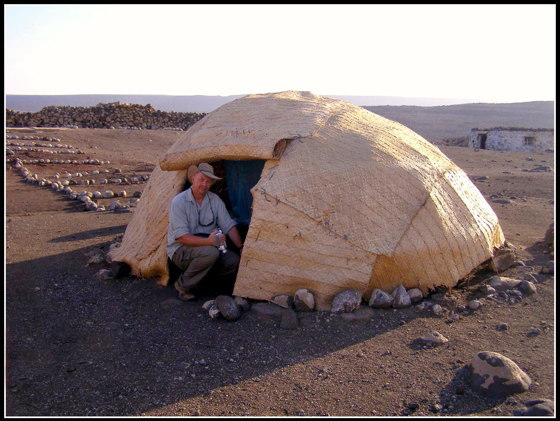 Traditional huts made from straw mats in Djibouti