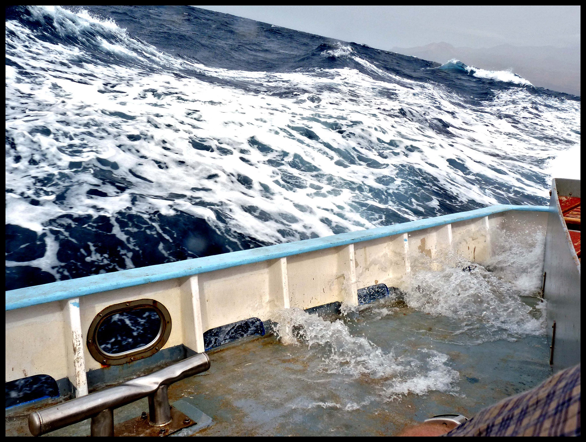The crossing on a cargo boat in Cape Verde