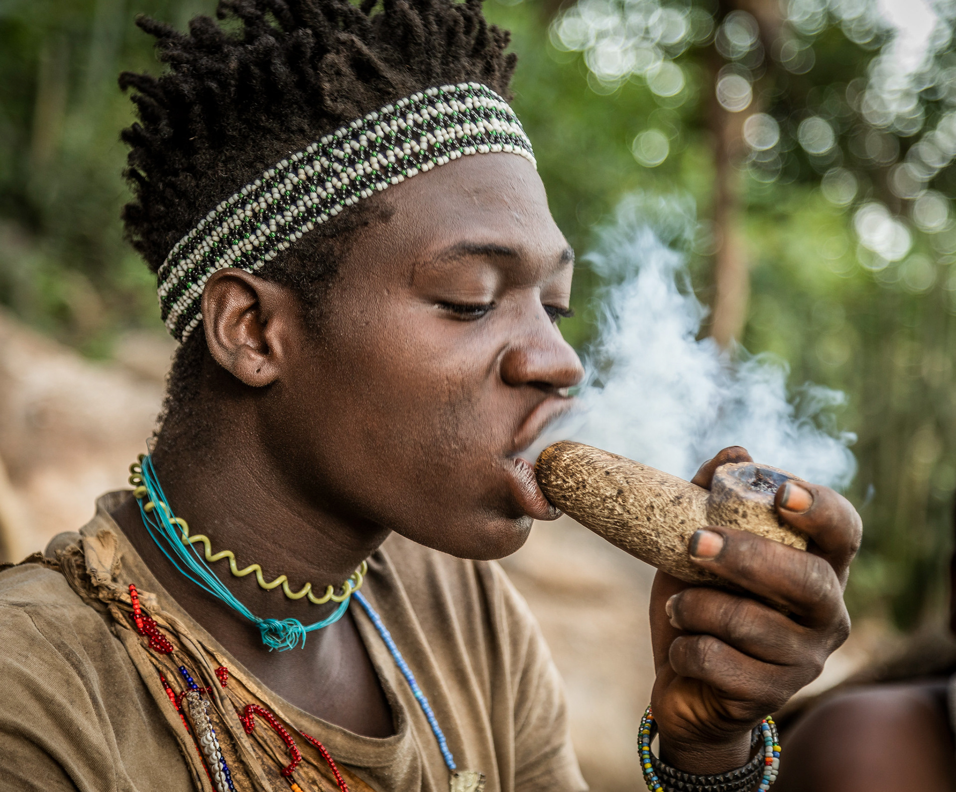 The clay pipe with 'tobacco' we shared with the Hadzabe