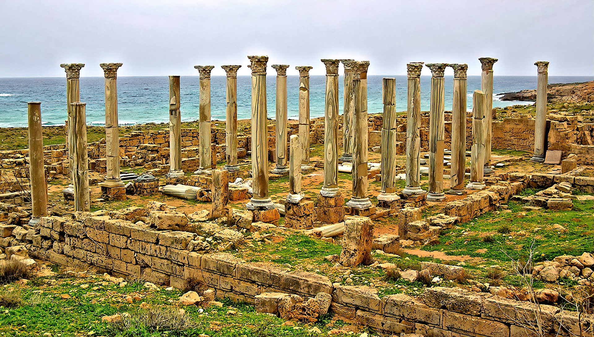 Ruins of the 7th century town in Libya
