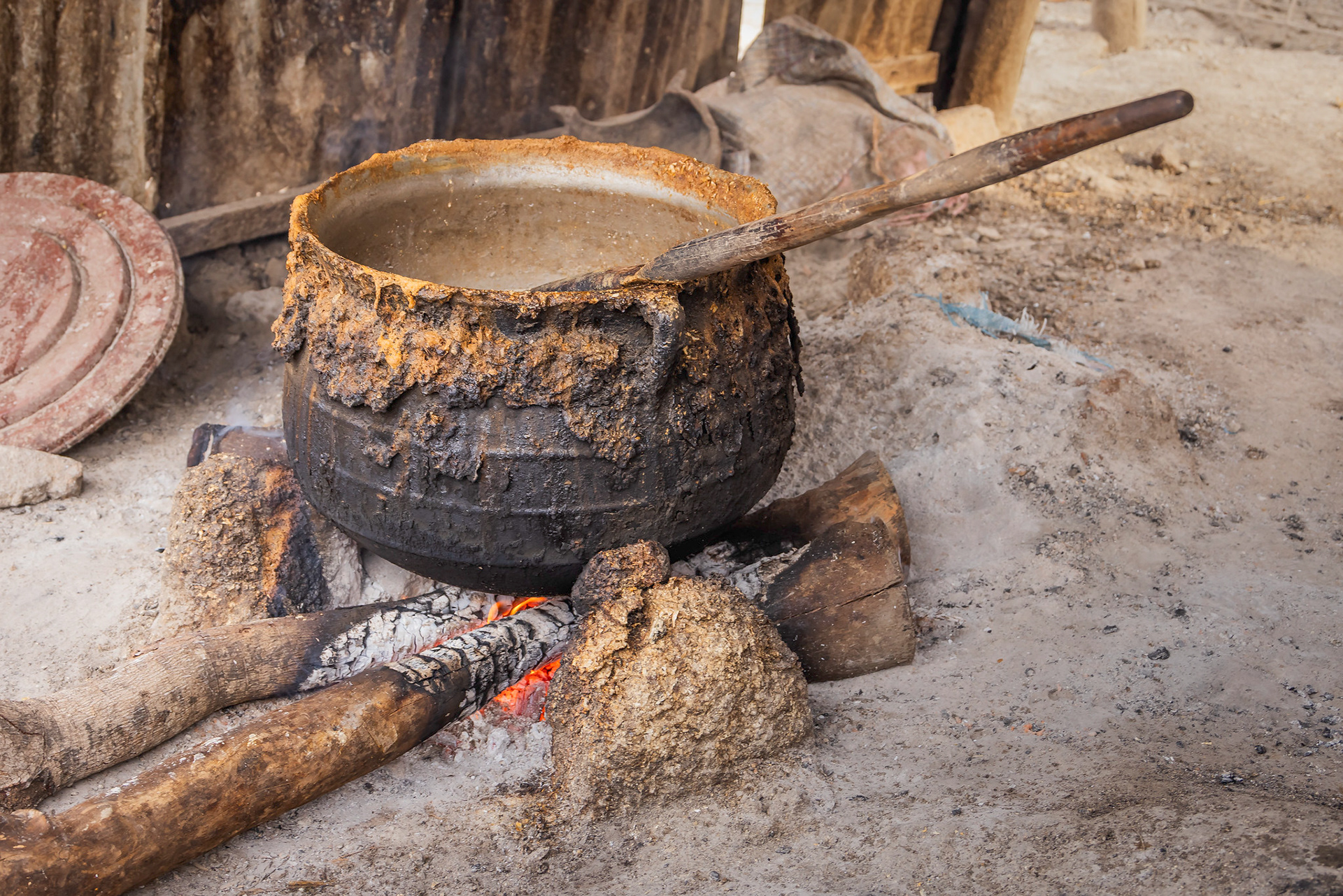 Maize beer - a bit like an alcoholic porridge with a strong ginger taste
