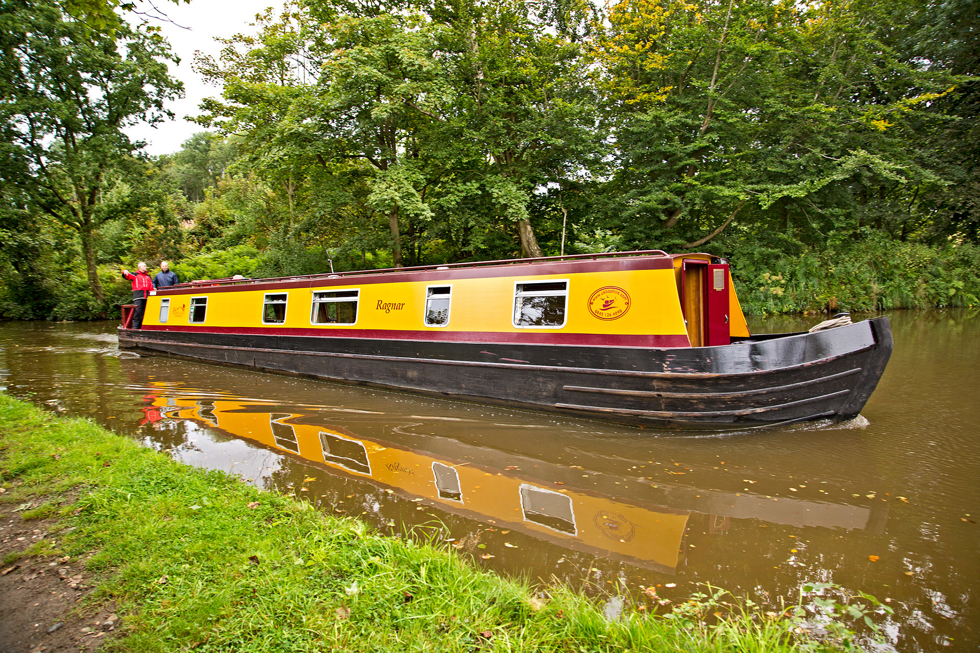 Canal Barge on Llangollen Canal in Wales