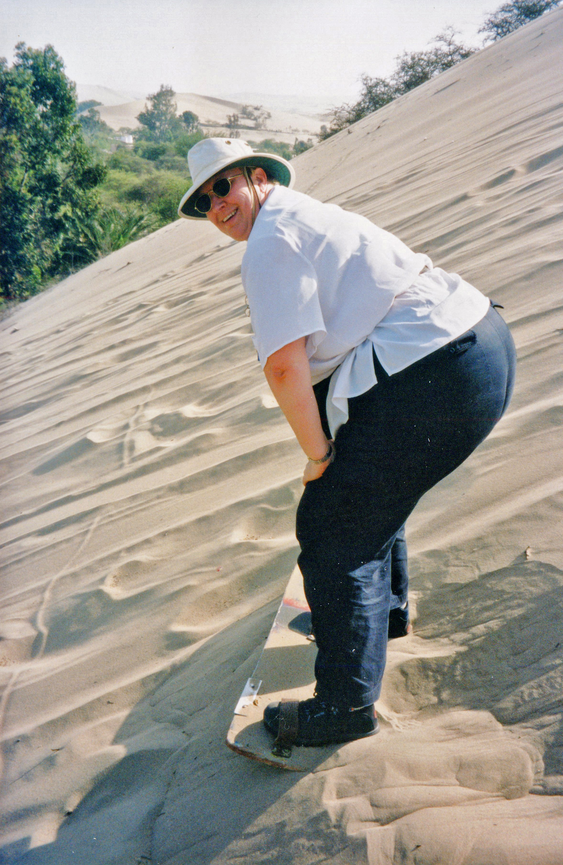 Sand boarding at Ica, Peru