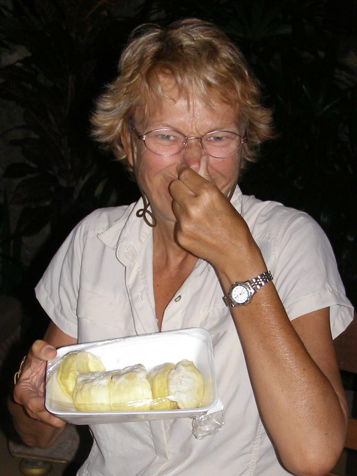 The foul-smelling durian fruit