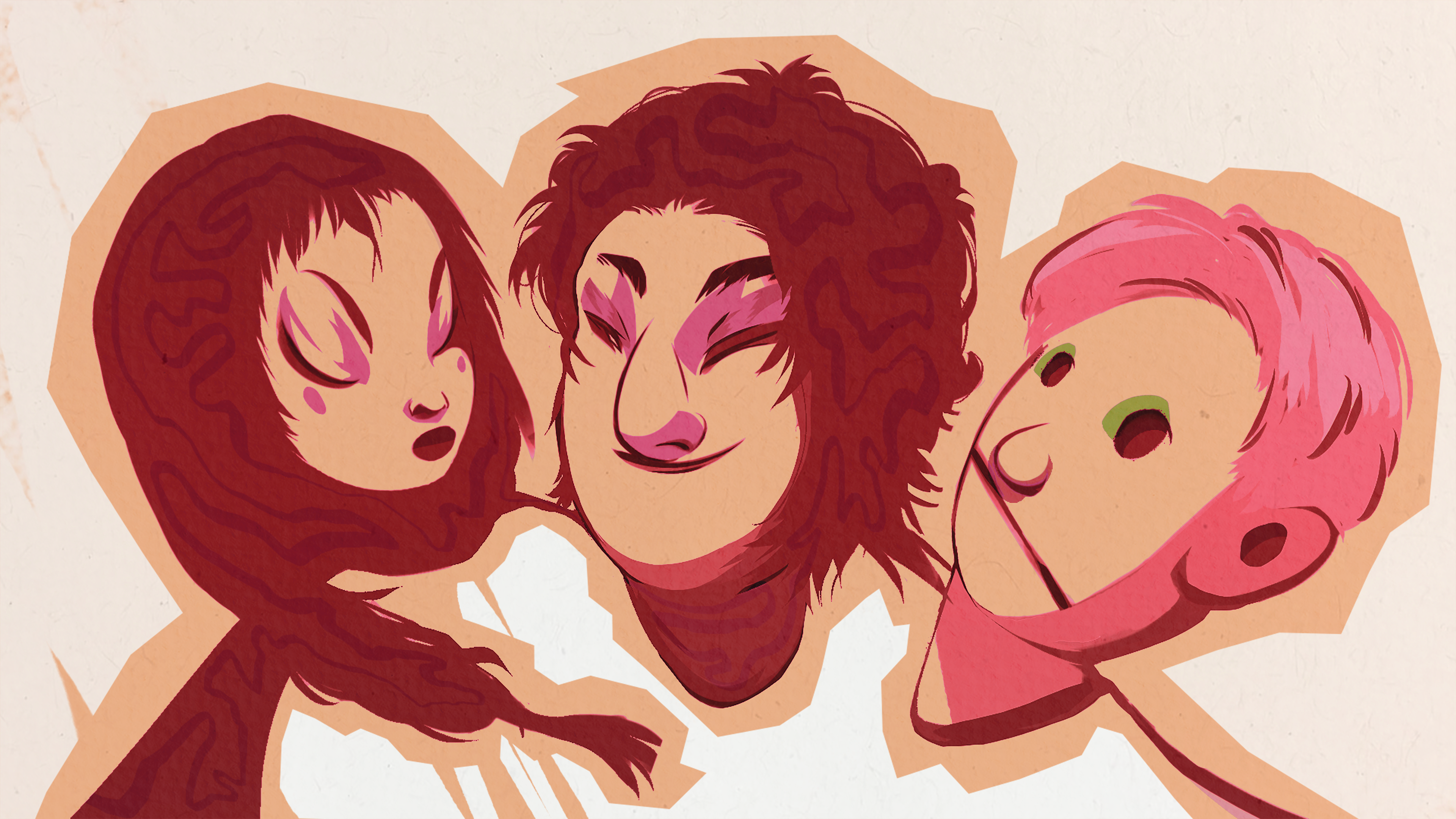 Three Headed Puppet, Digital Illustration