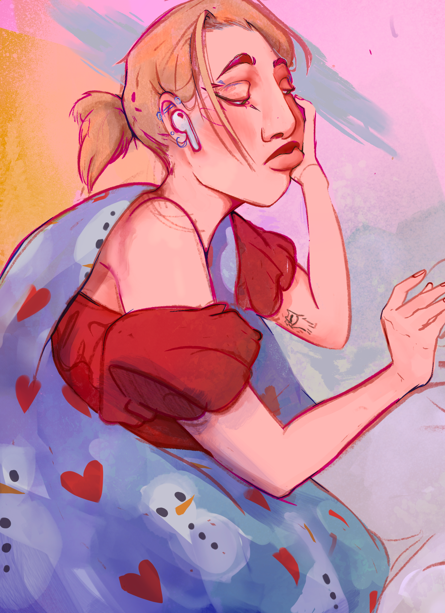 Megan in Prague, Digital Illustration