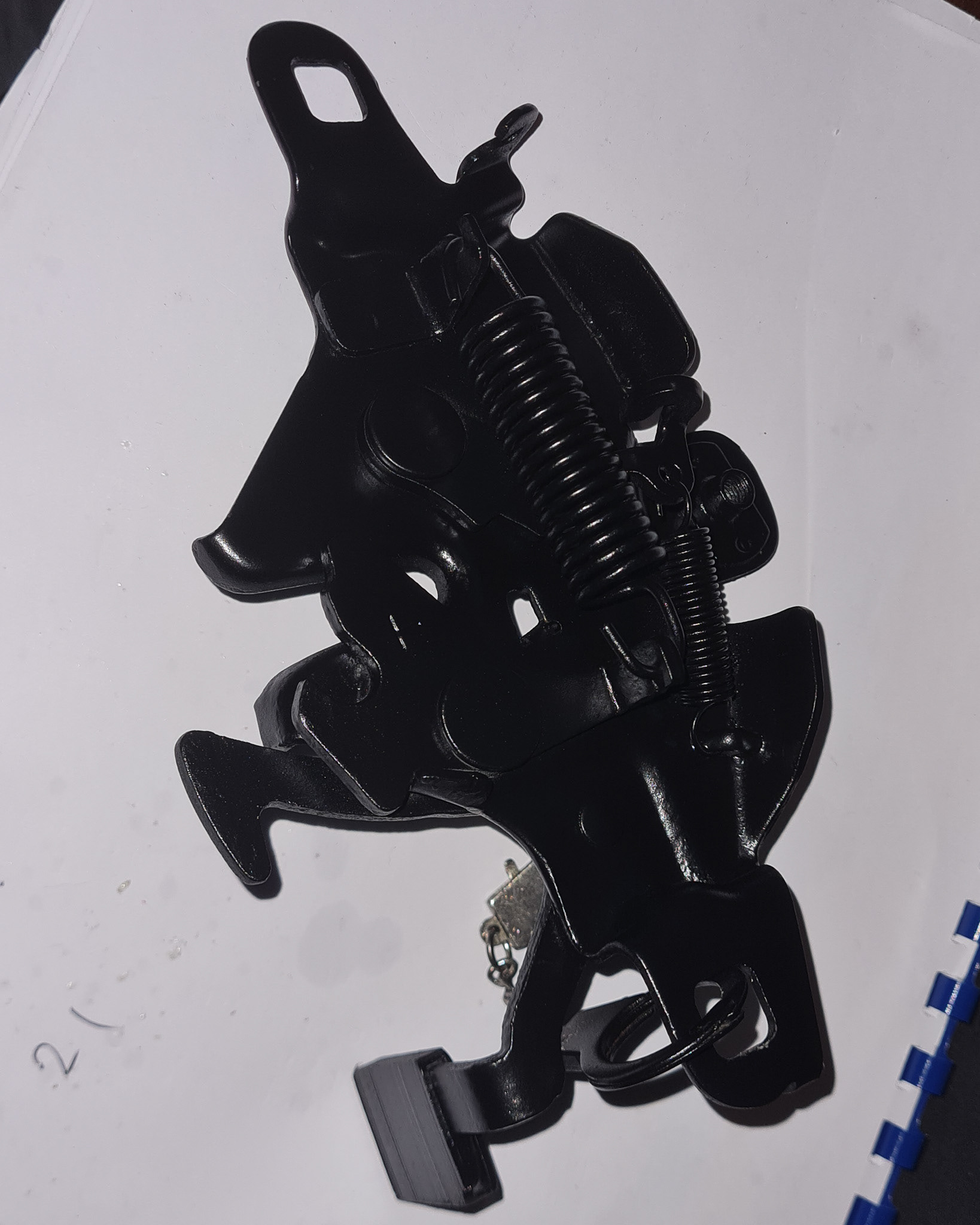 Resprayed and refurbished the hood latch mechanism 