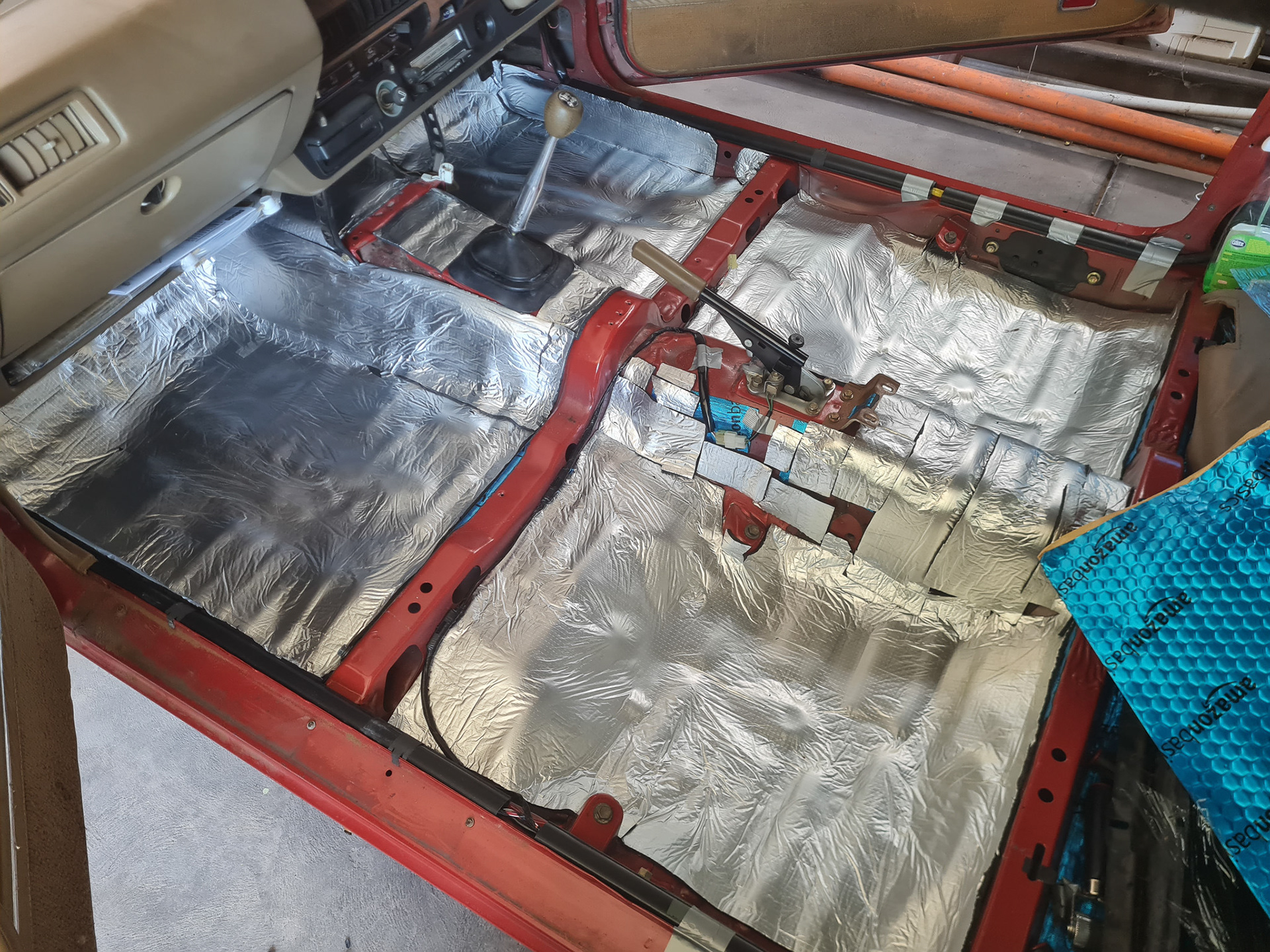 Heat/sound dampening & cushion for comfort