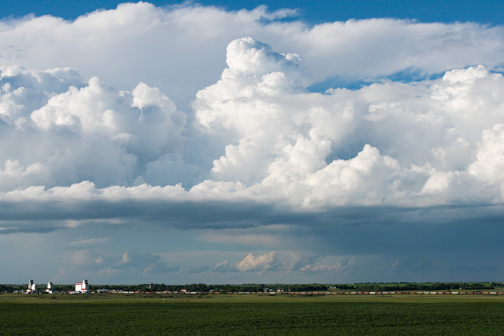 Clouds and Train Cars