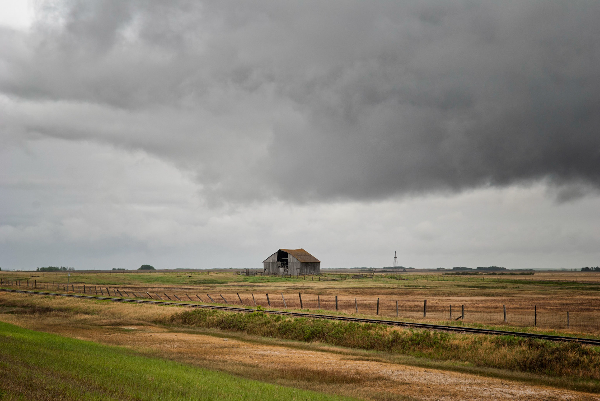 Old Barn With Rainclouds
