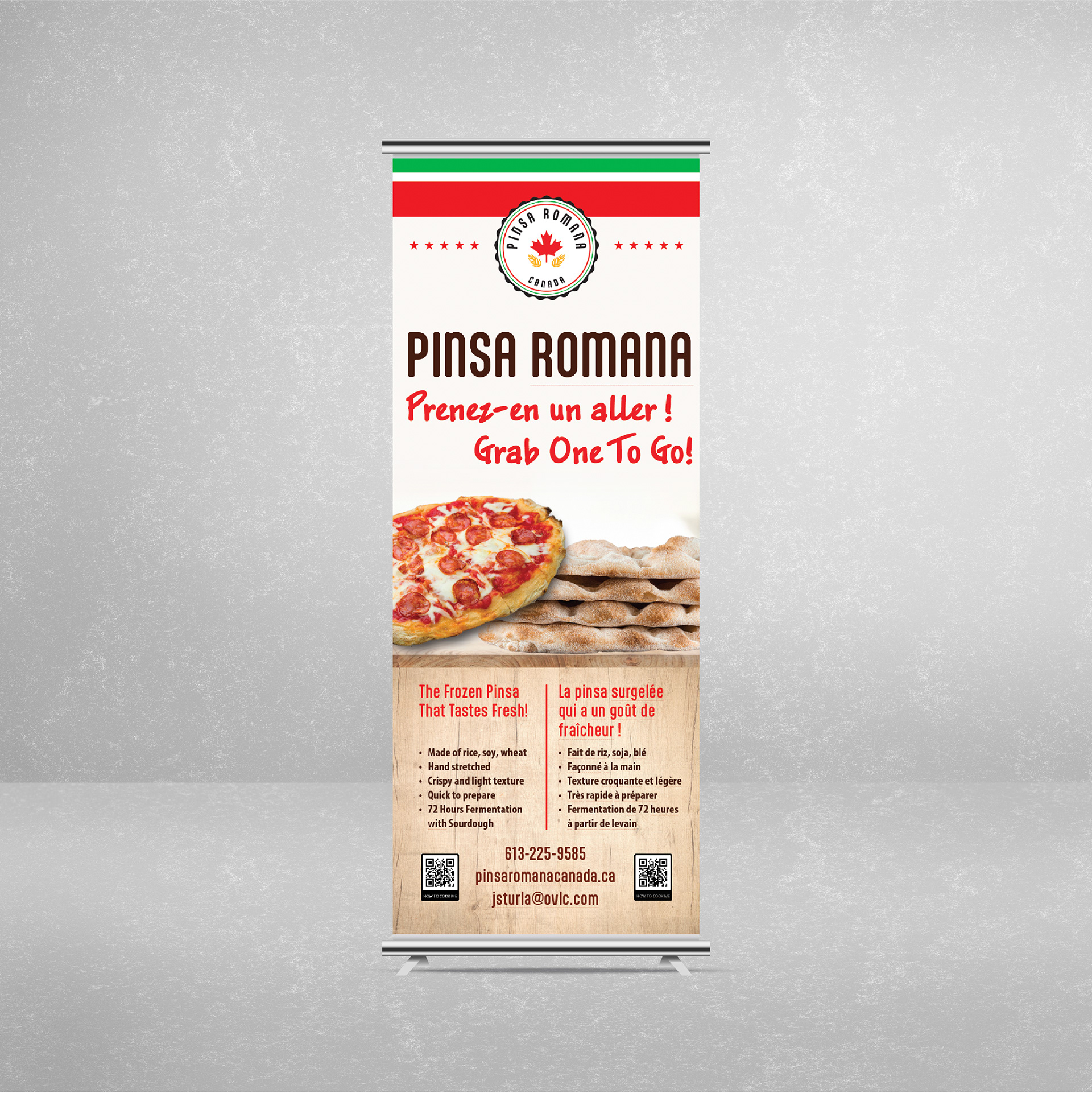 Pinsa Romana Canada pullup banner